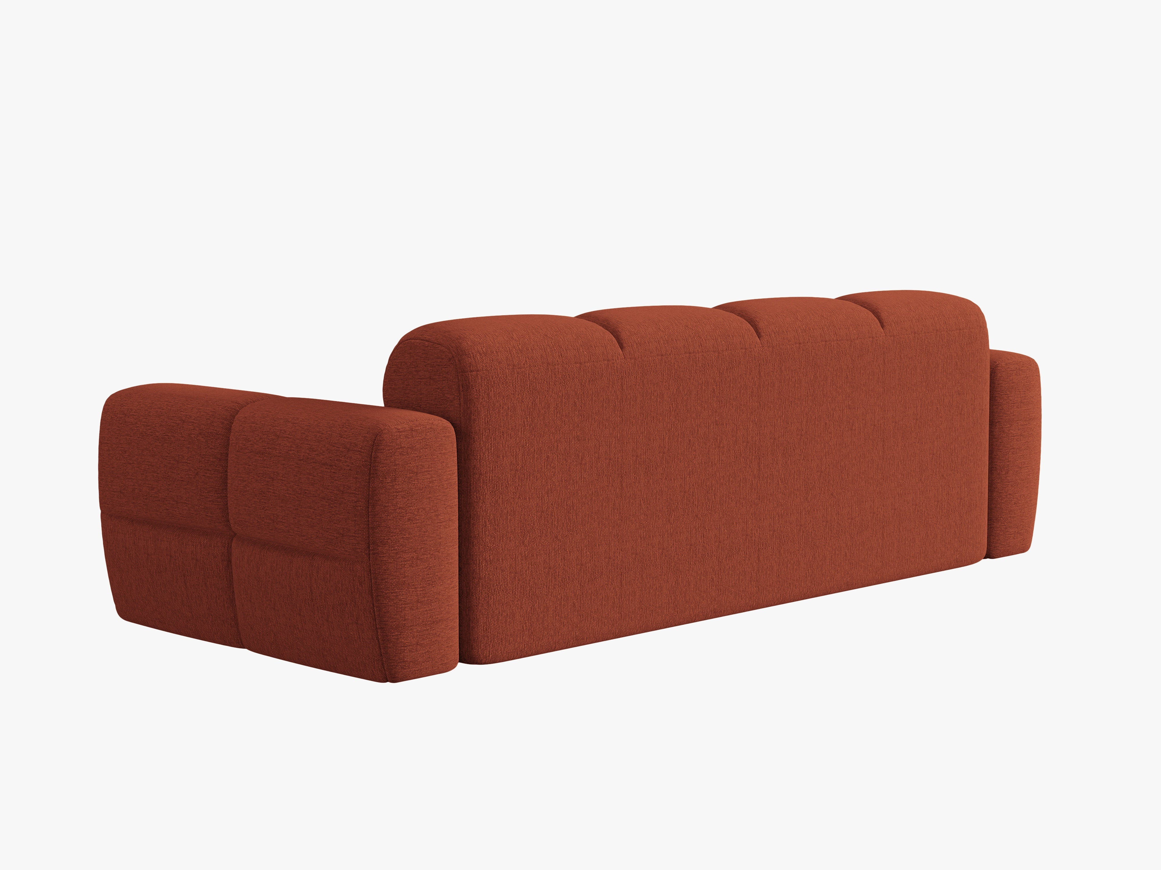 Sofa für 4 Personen LISA terrakotta Chenille