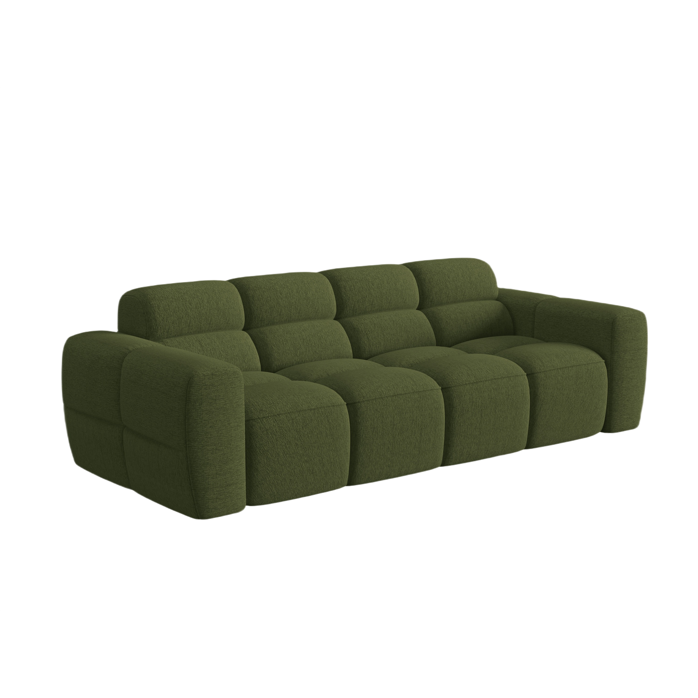 4-seater sofa LISA green chenille
