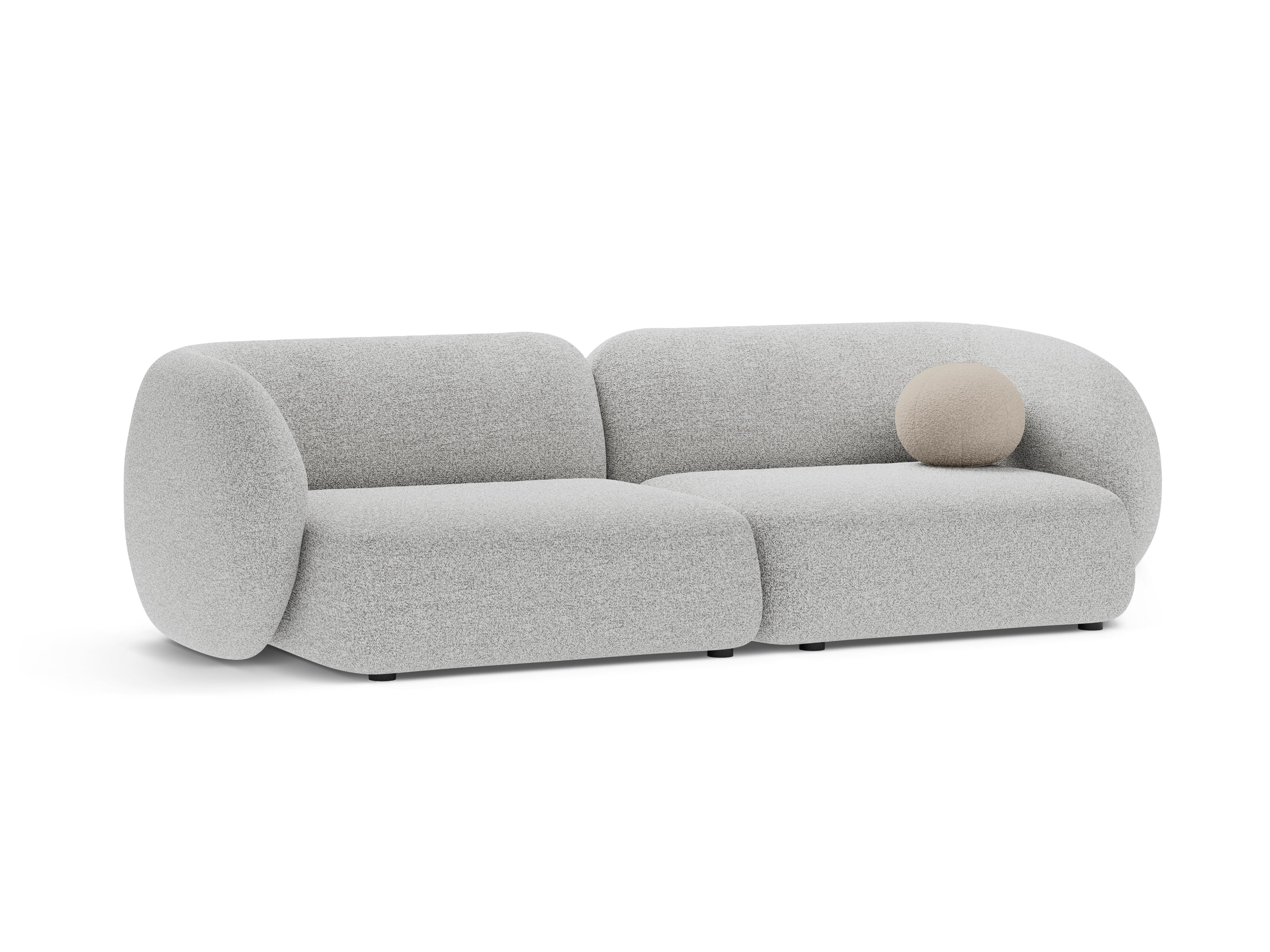 Sofa für 4 Personen KATE hellgrau meliert