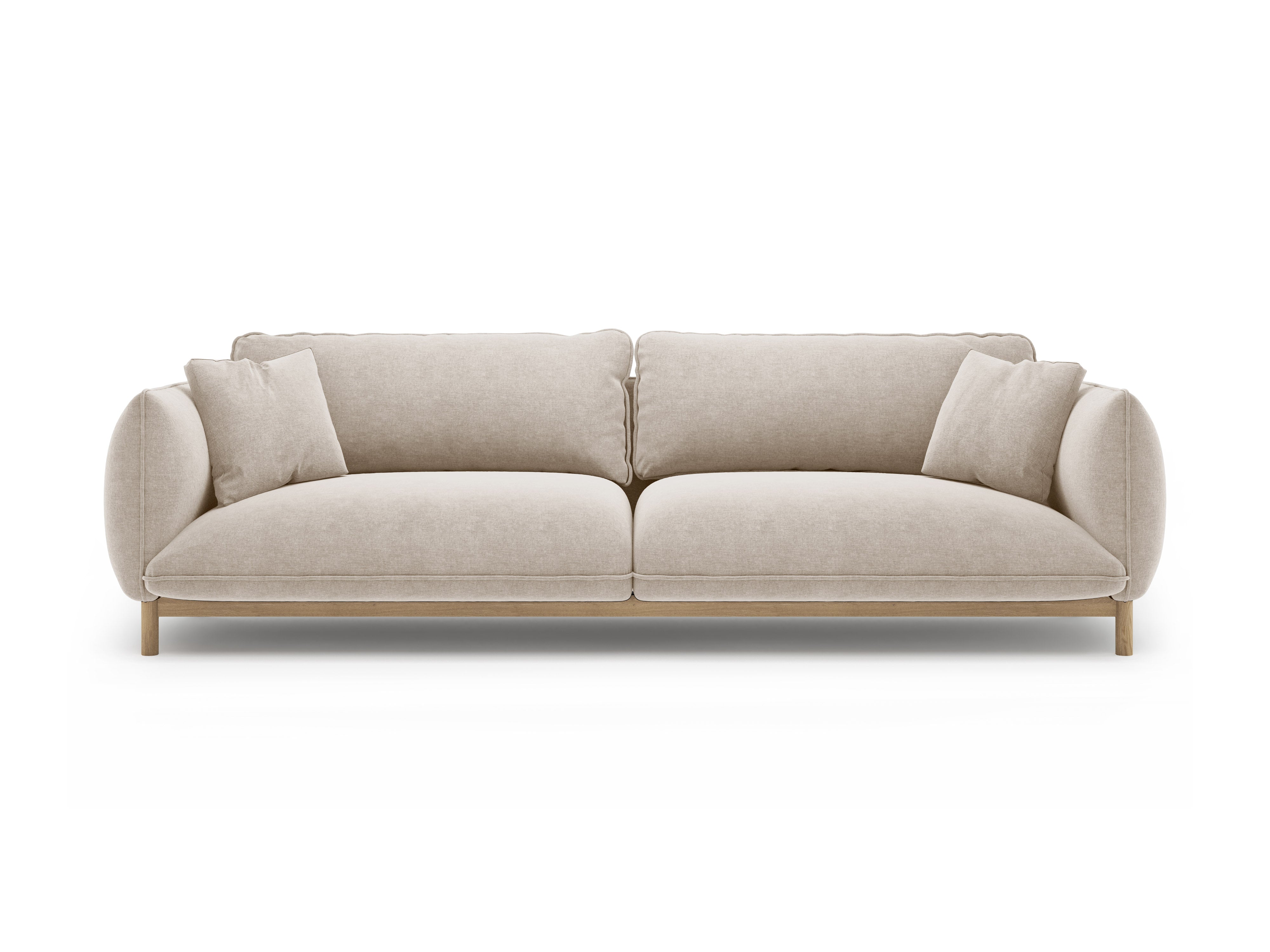 4-seater ADA sofa light beige chenille