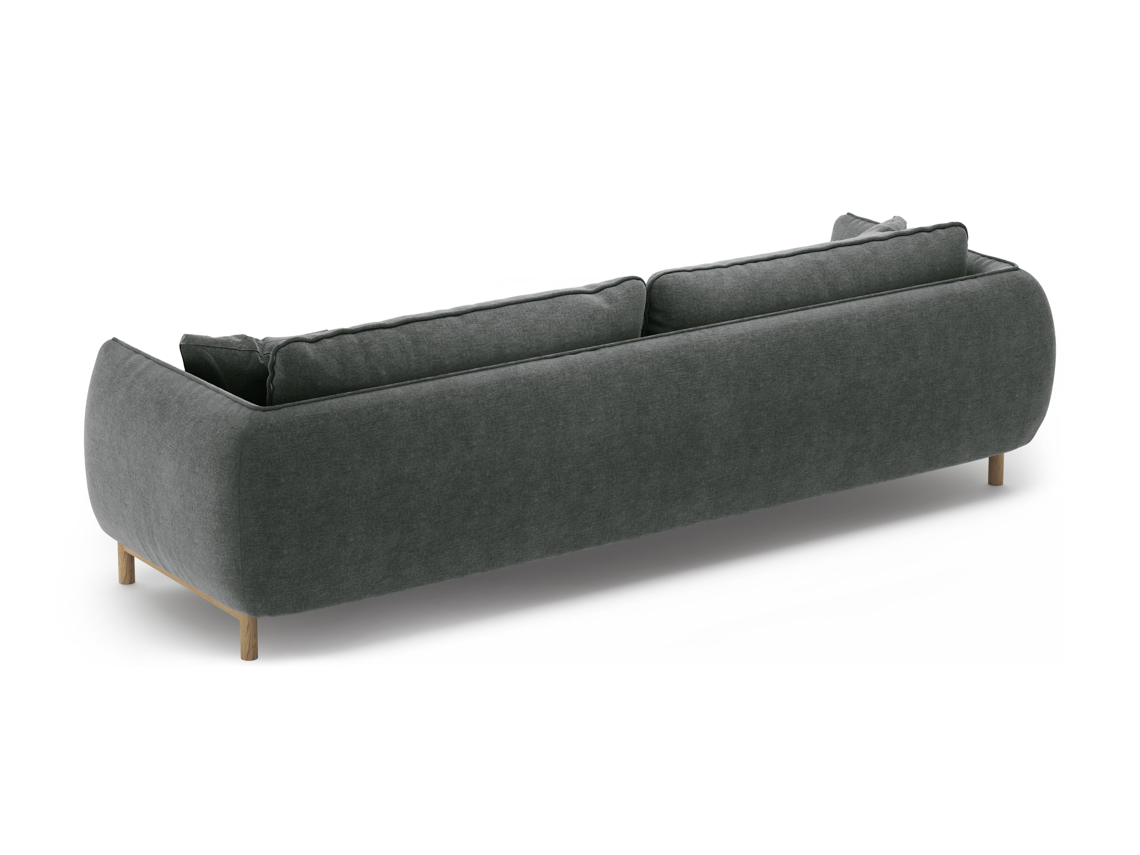 4-seater sofa ADA dark gray chenille
