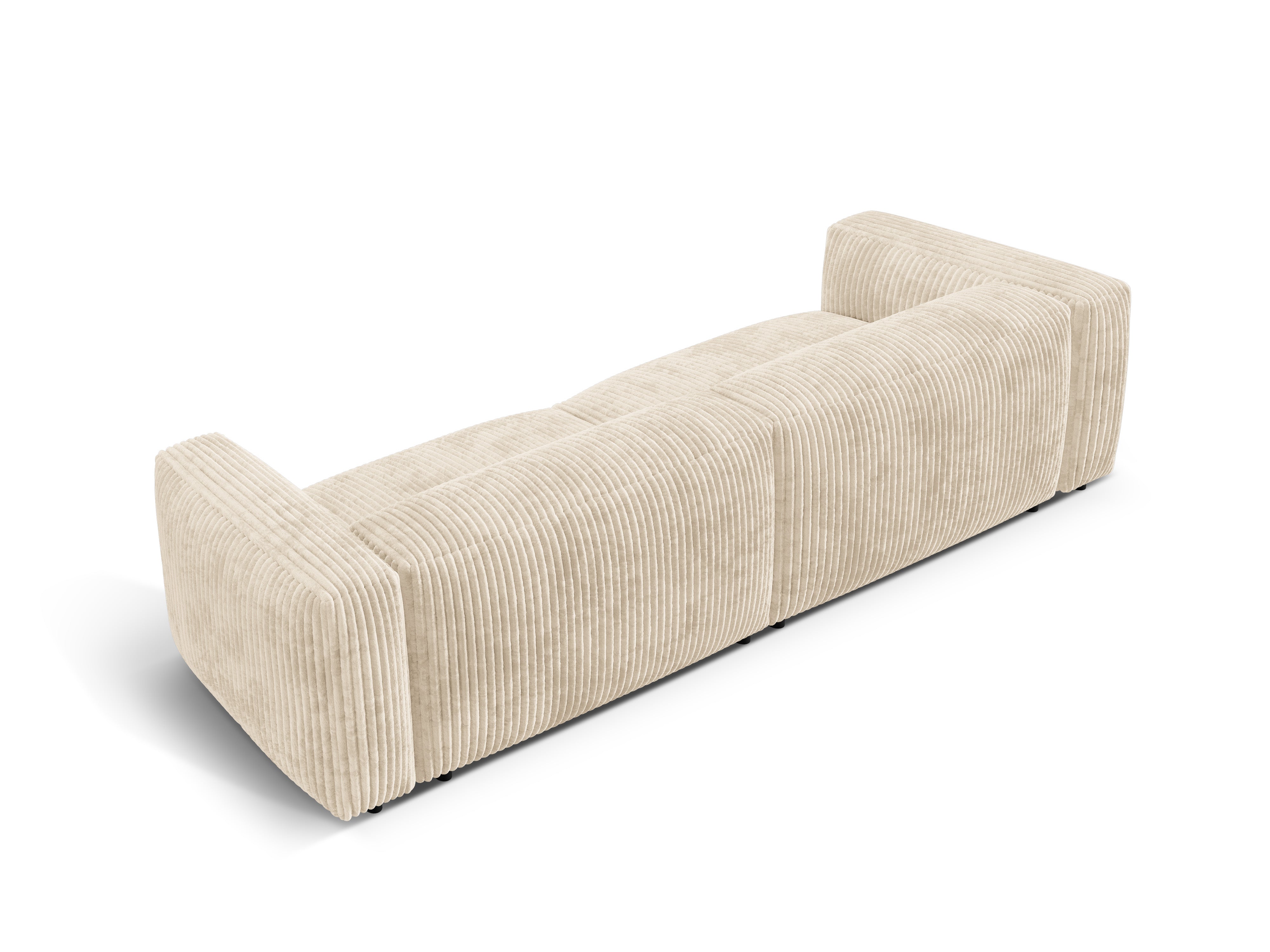 Martin 4-person sofa light beige corduroy