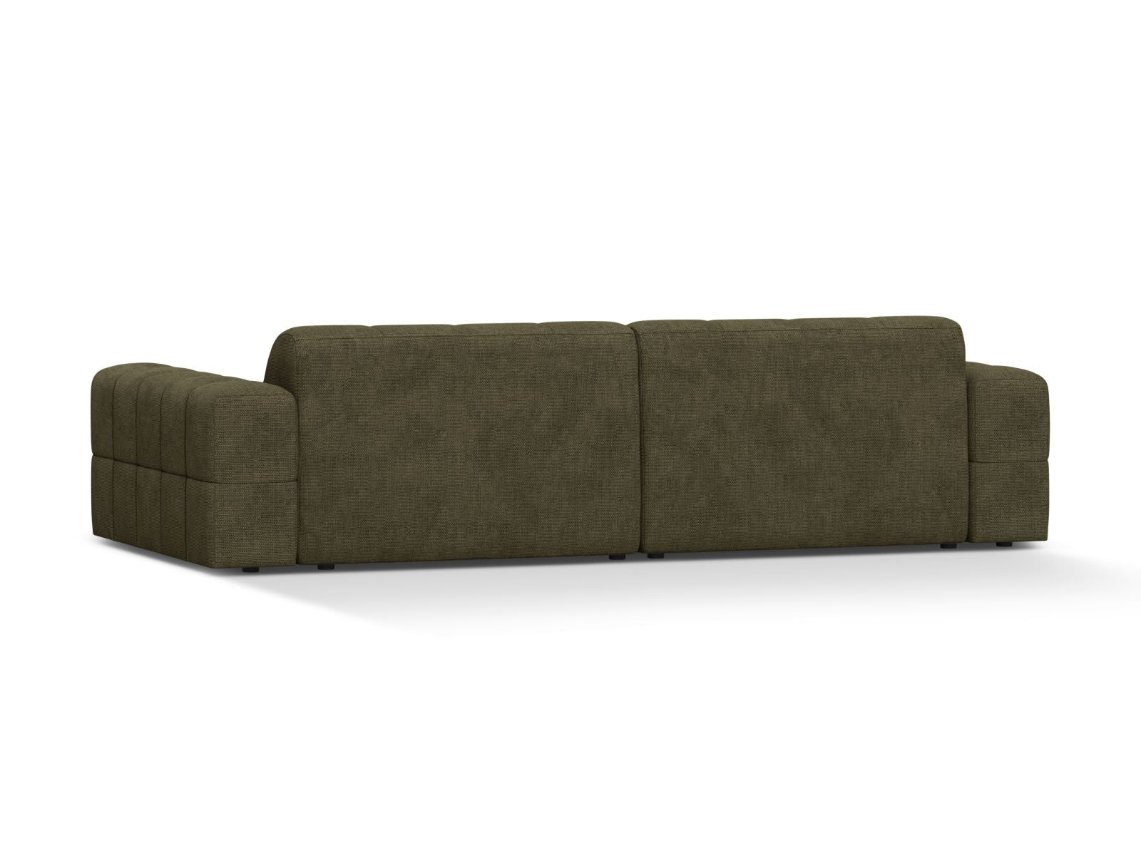 Sofa 4-osobowa JENNIFER oliwkowy szenil – ujęcie tylne