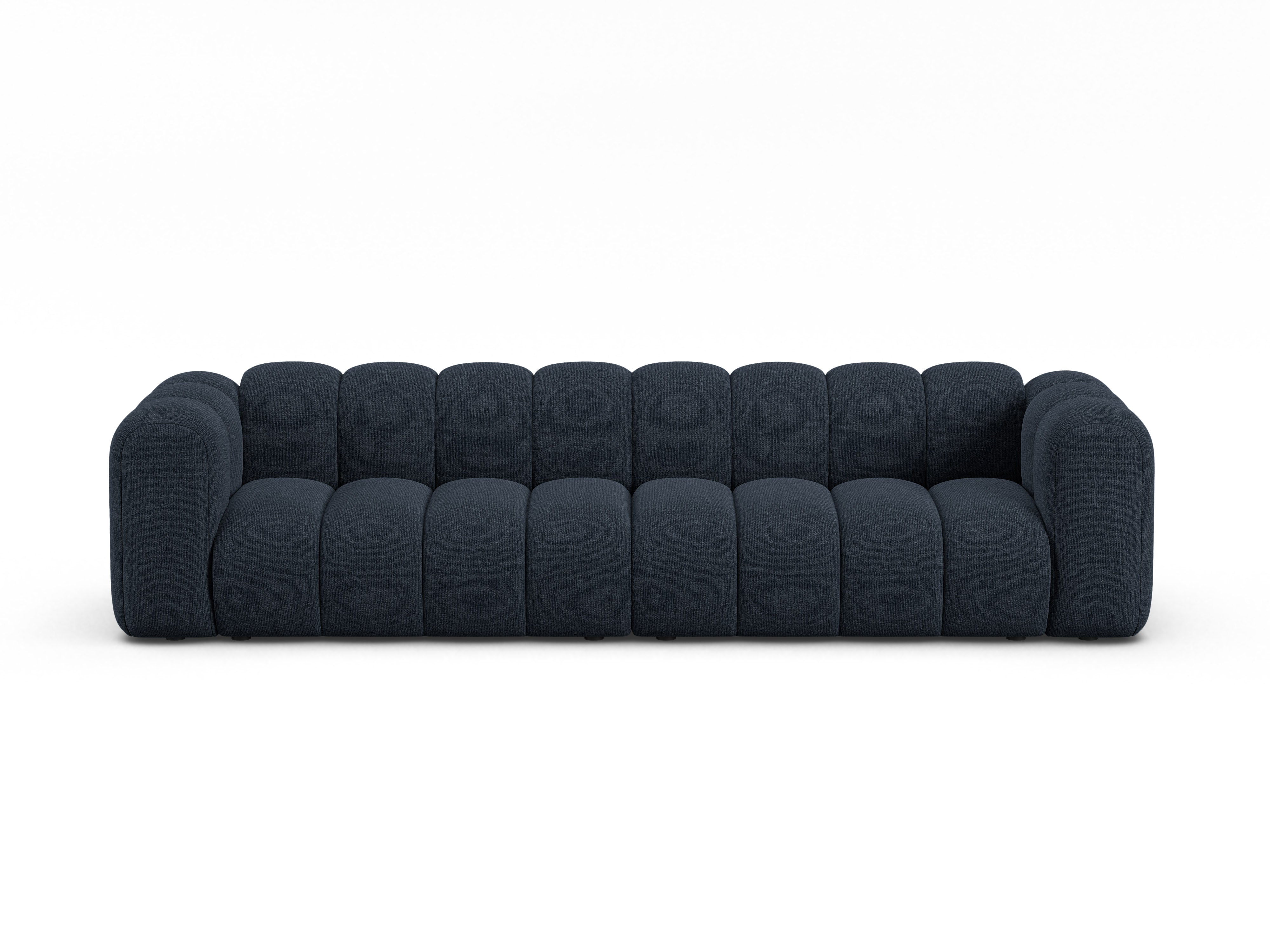 Sofa für 4 Personen LUPINE in marineblauem Chenille