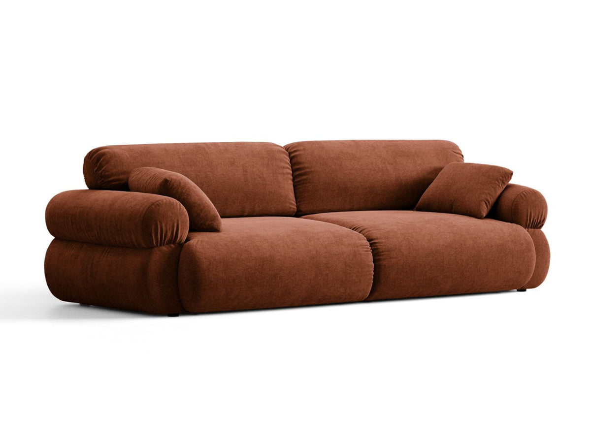 Sofa 4-osobowa OPHELIA ceglany – ujęcie boczne