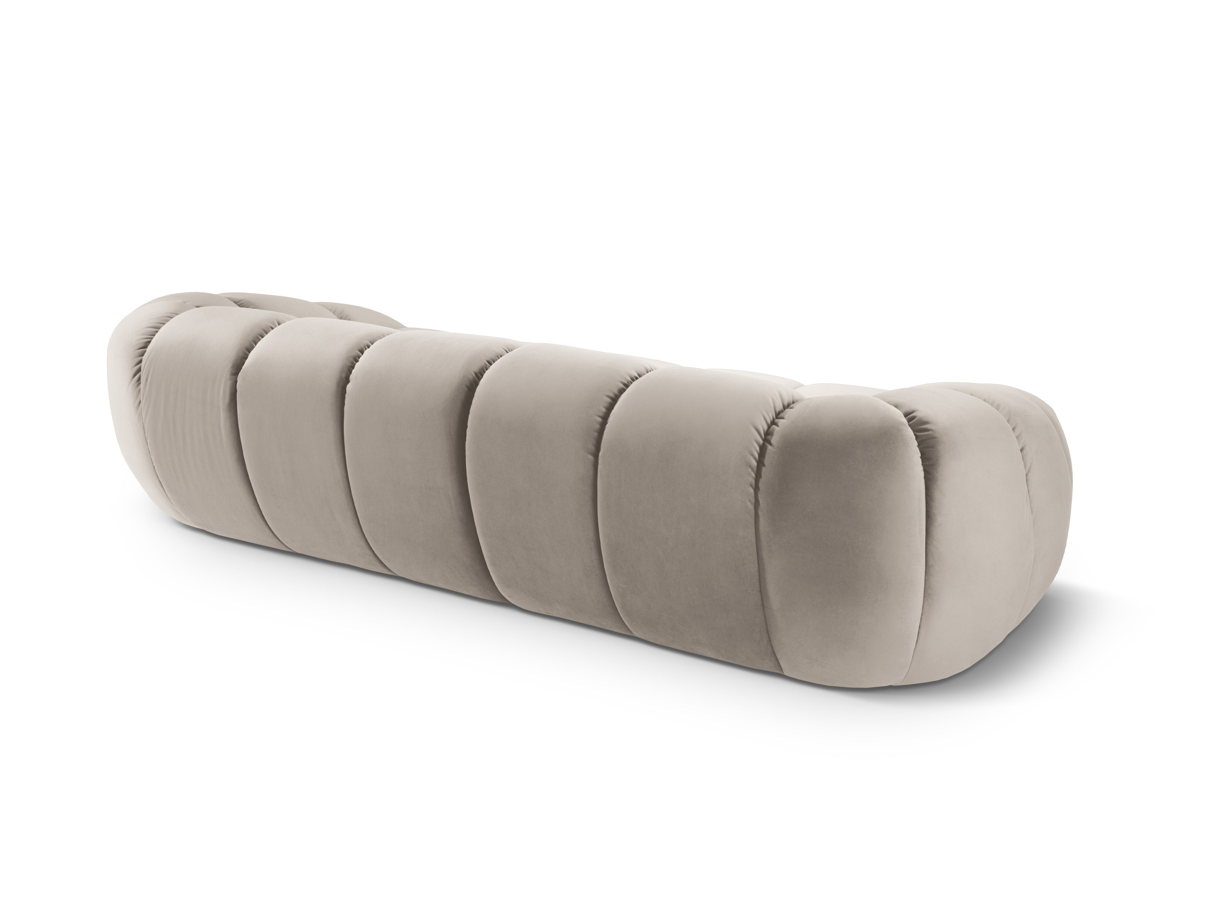 Velvet sofa for 4 people DIANA beige