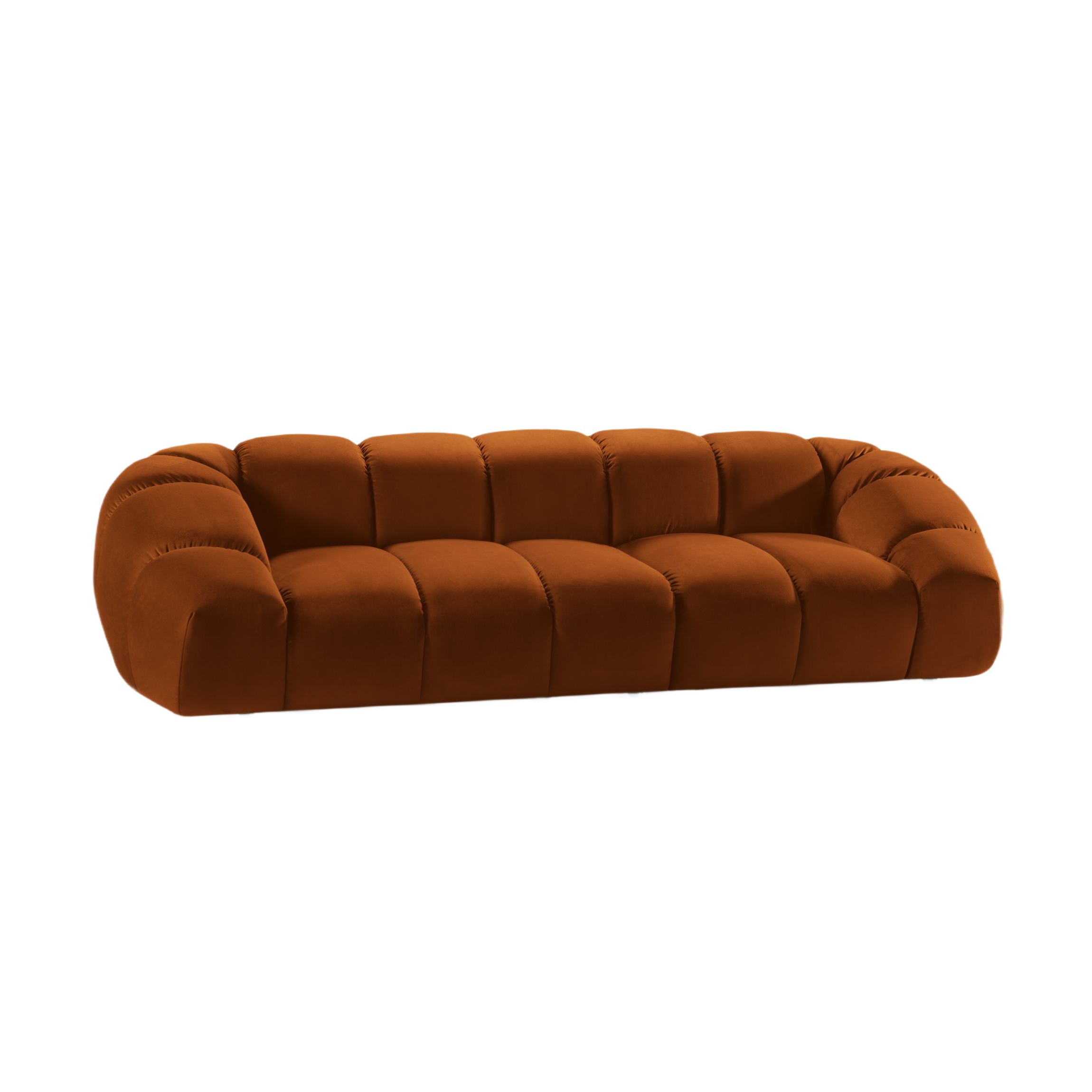 Sofa aus Samt für 4 Personen DIANA terrakotta