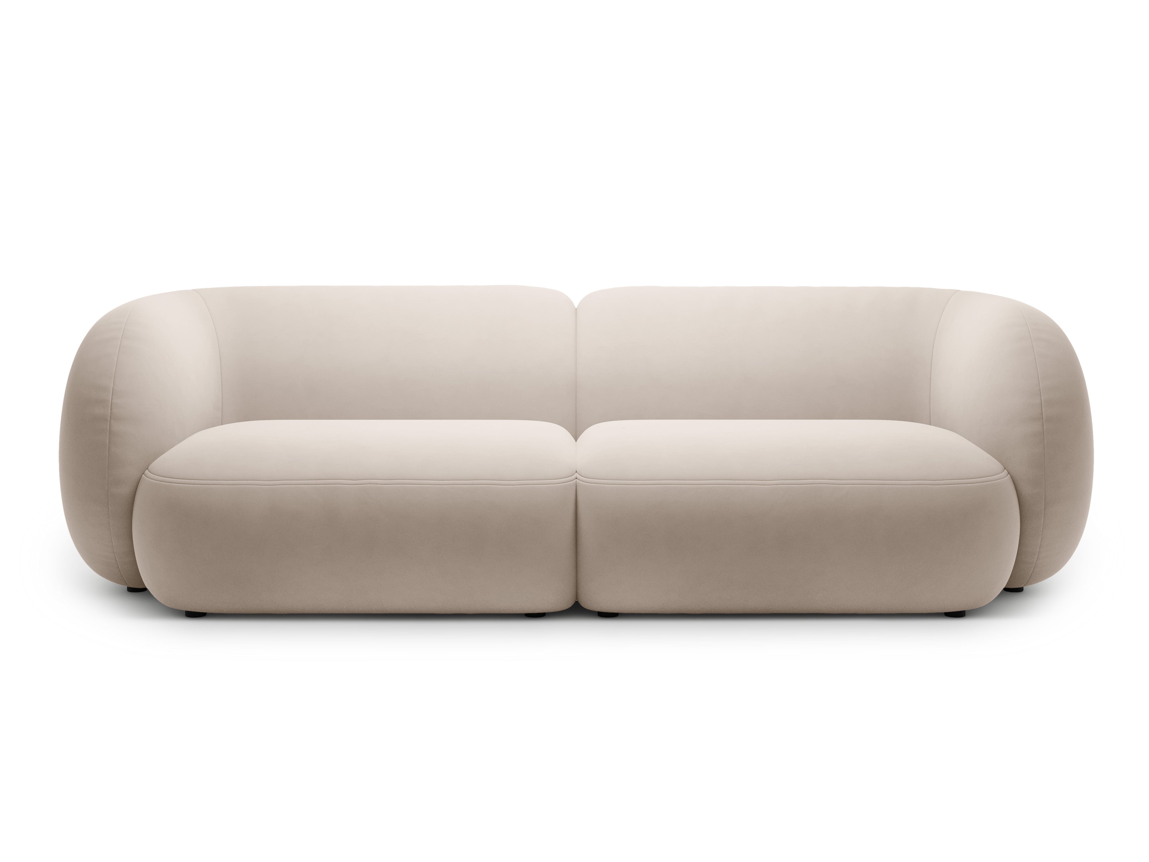 Sofa für 4 Personen aus Samt KATE beige