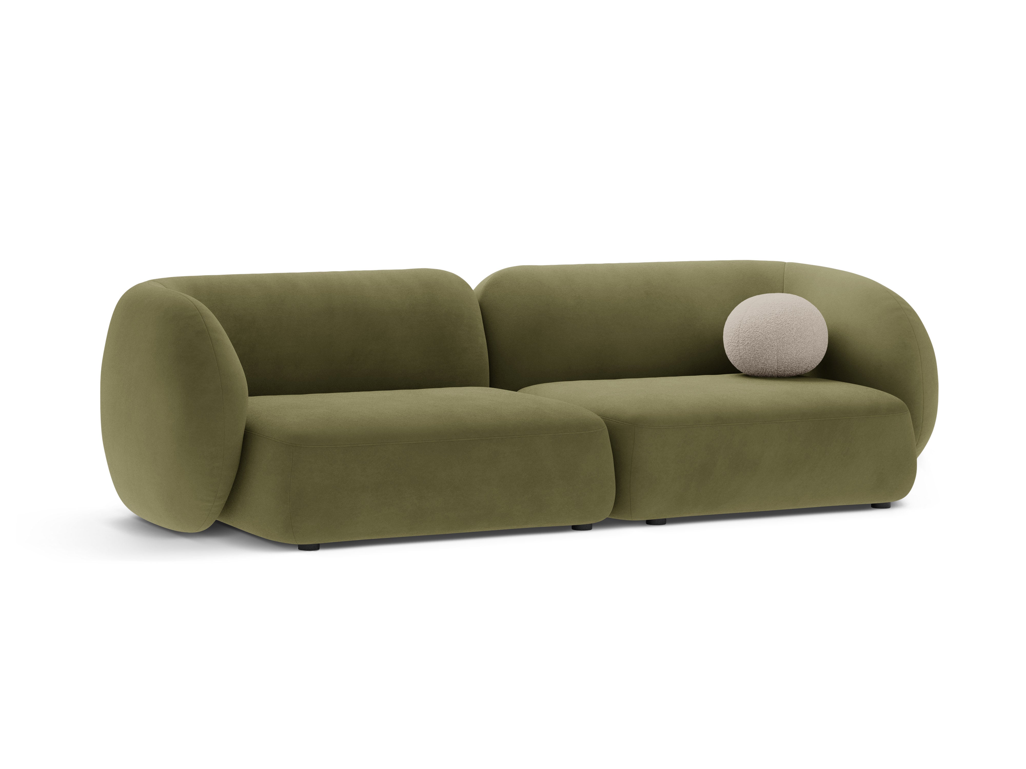 Sofa 4-osobowa aksamitna KATE zielony – Micadoni