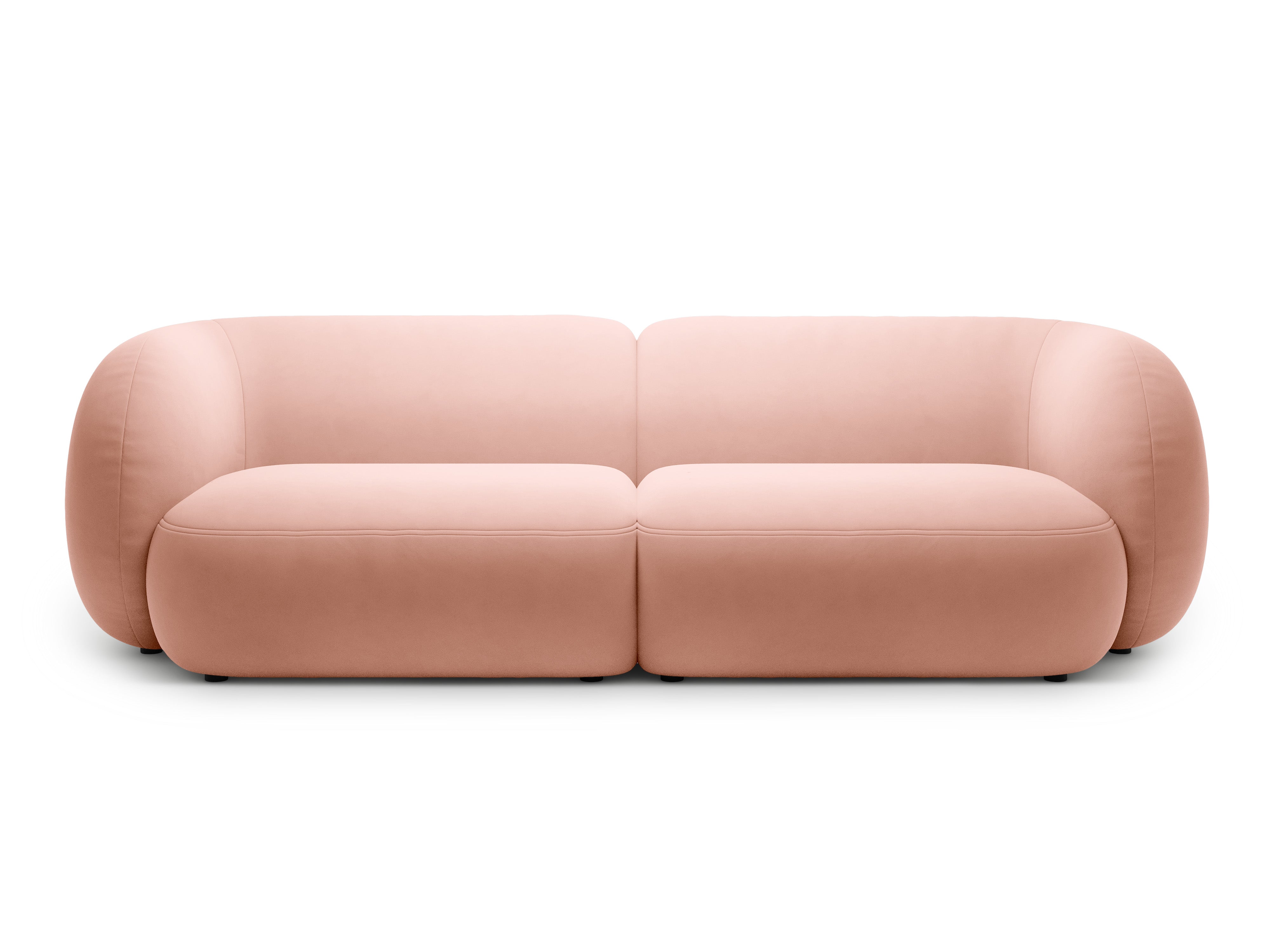 Sofa für 4 Personen aus Samt KATE rosa
