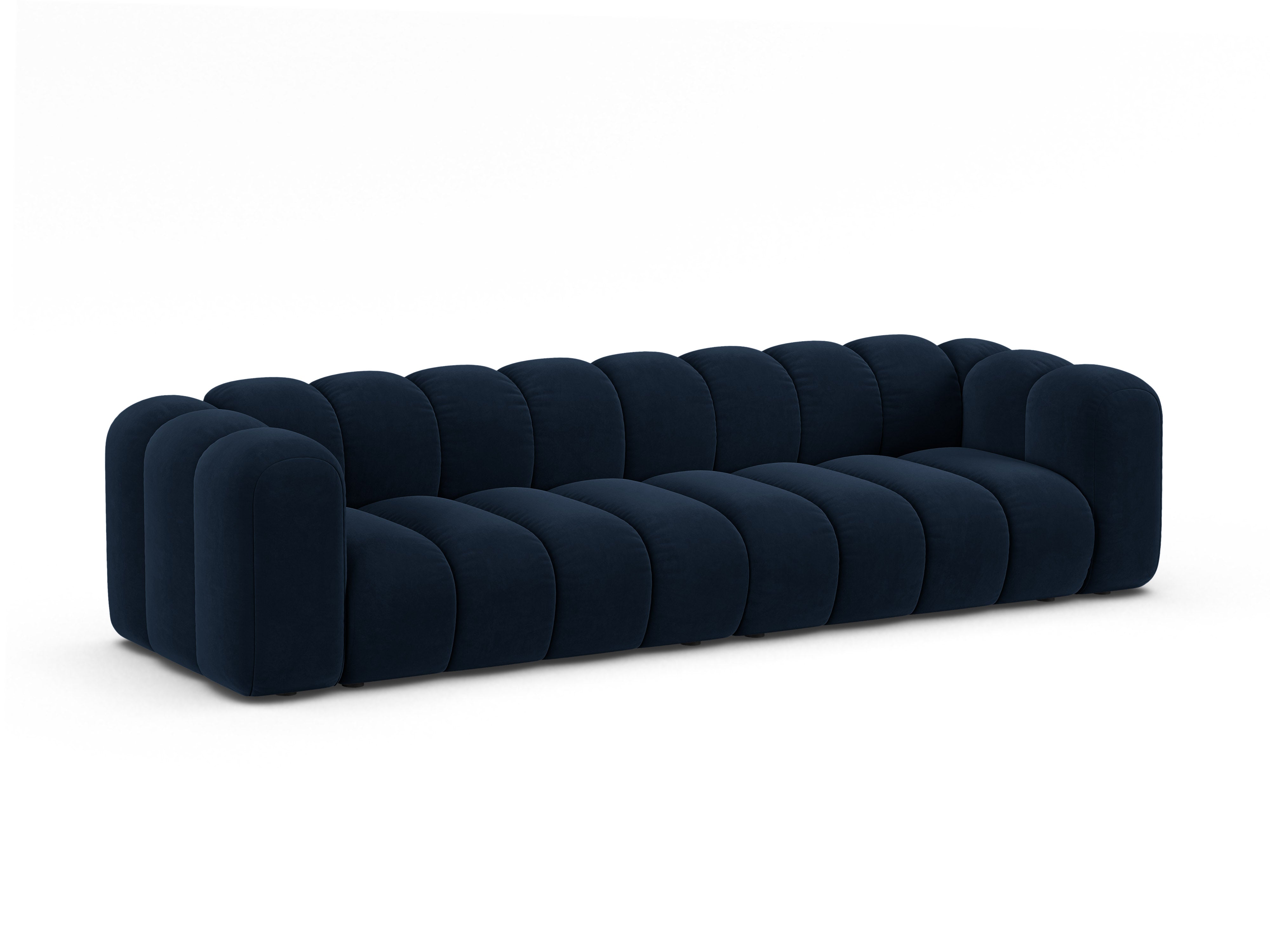 Samtsofa für 4 Personen LUPINE in Marineblau