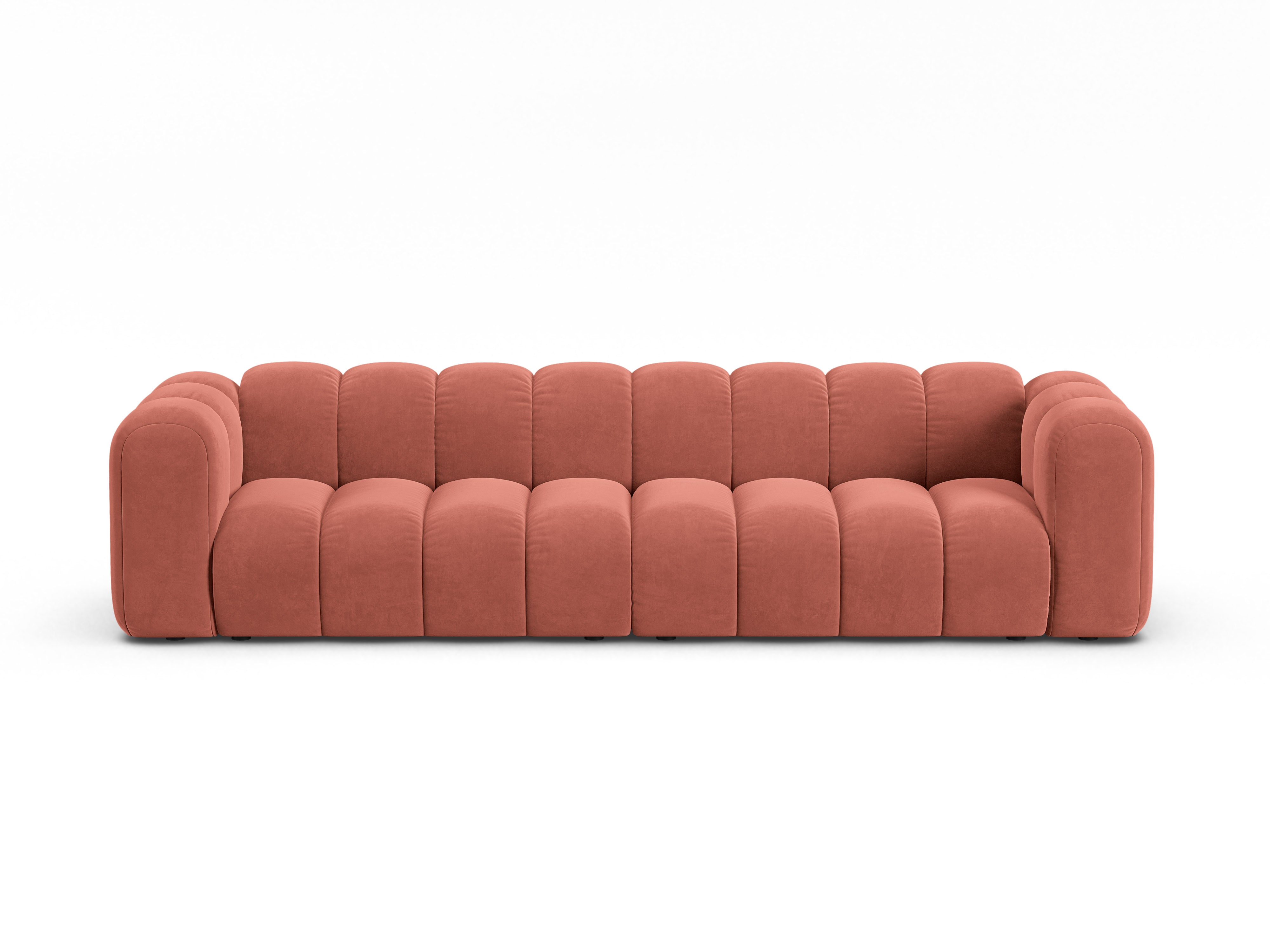 Sofa aus Samt für 4 Personen LUPINE koralle