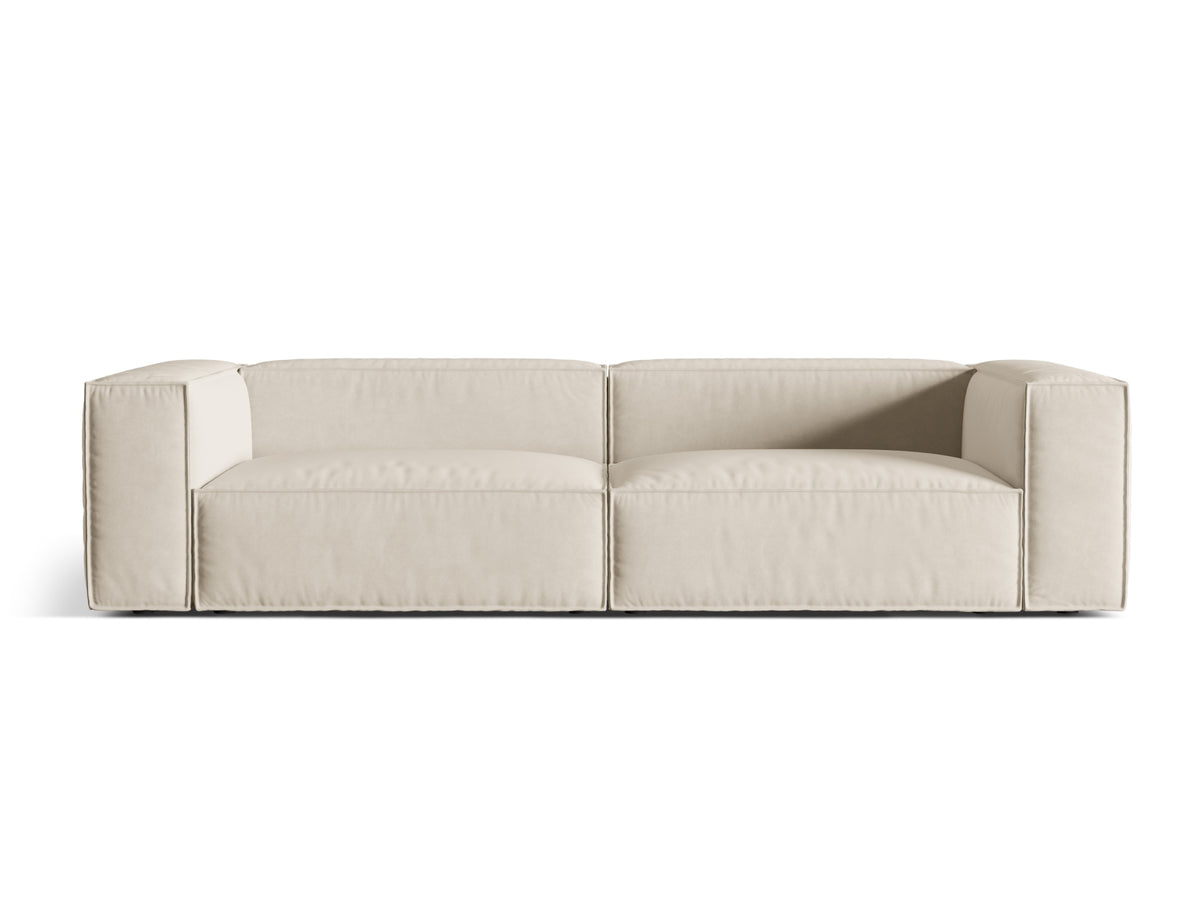 Sofa aksamitna 5-osobowa NURIA beżowy – Micadoni