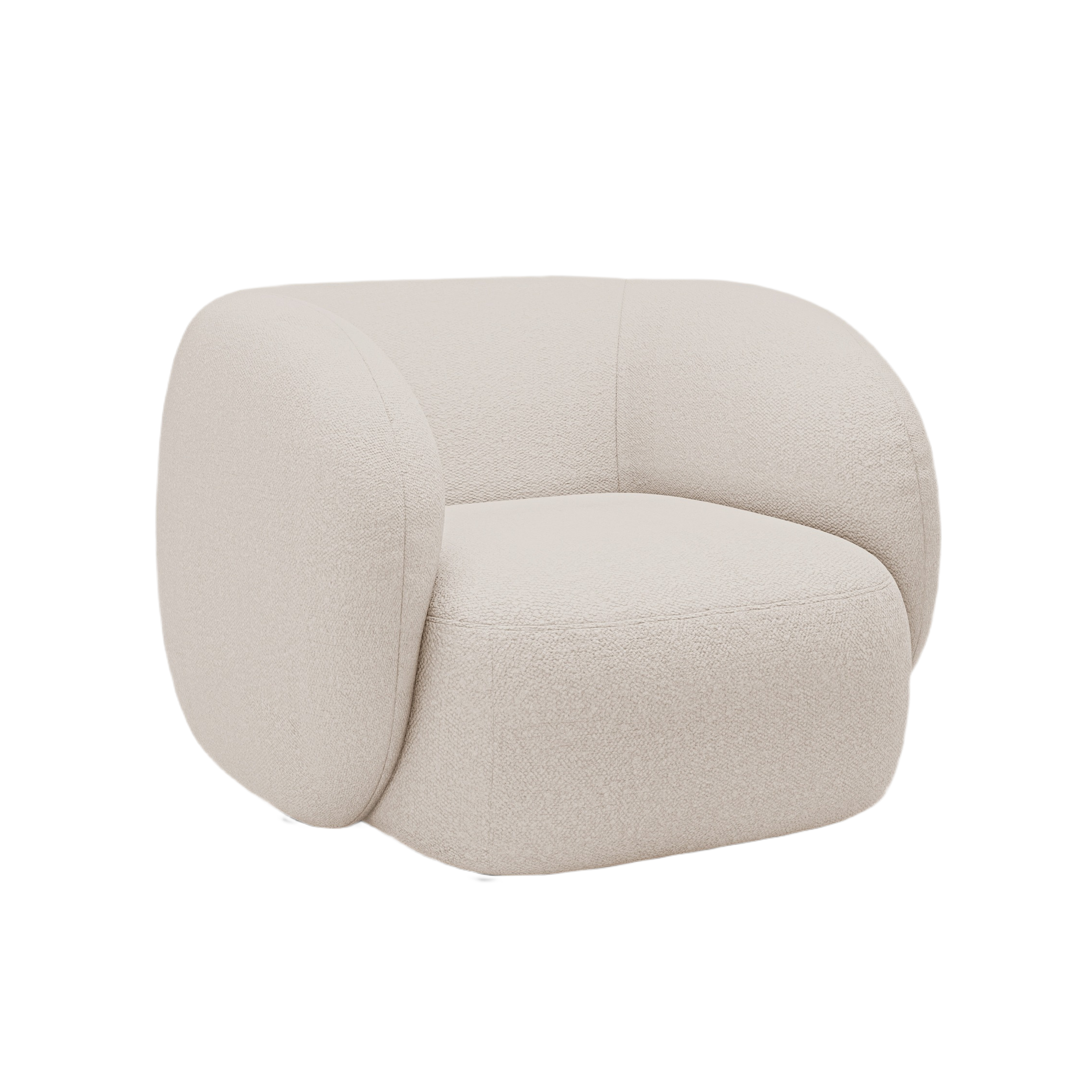 KATE beige boucle armchair