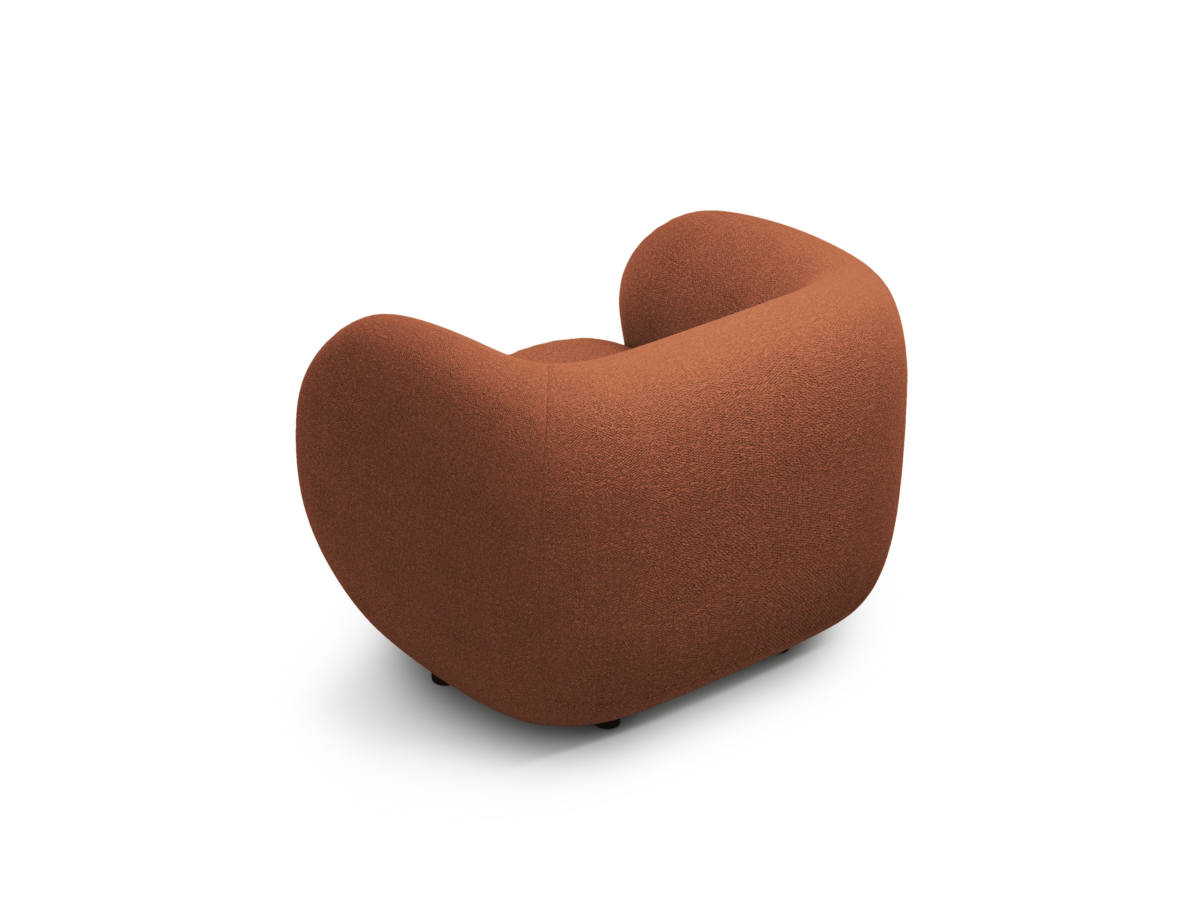 KATE terracotta boucle armchair