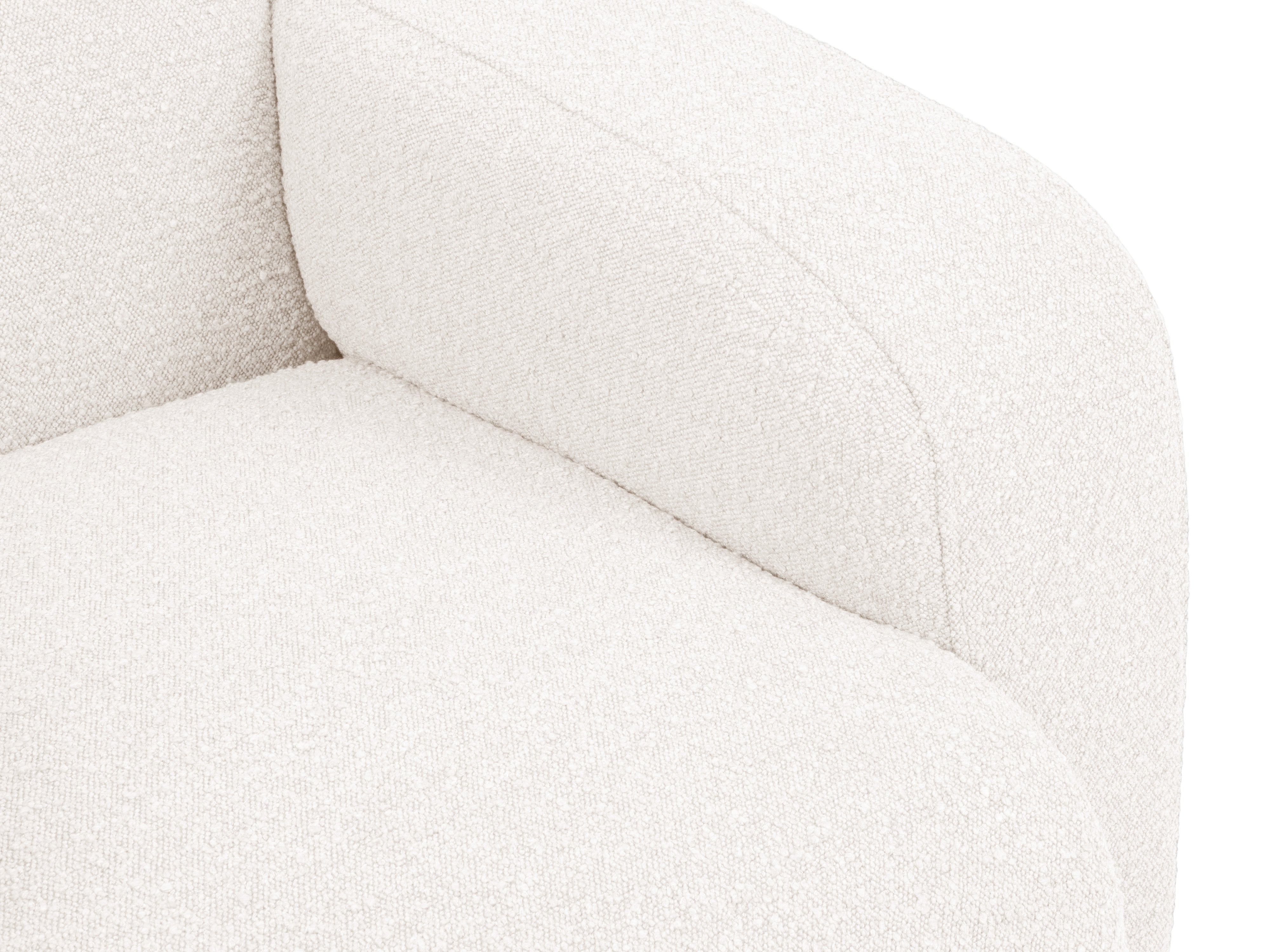 Fotel w tkaninie boucle MOLINO biały Micadoni Eye on Design