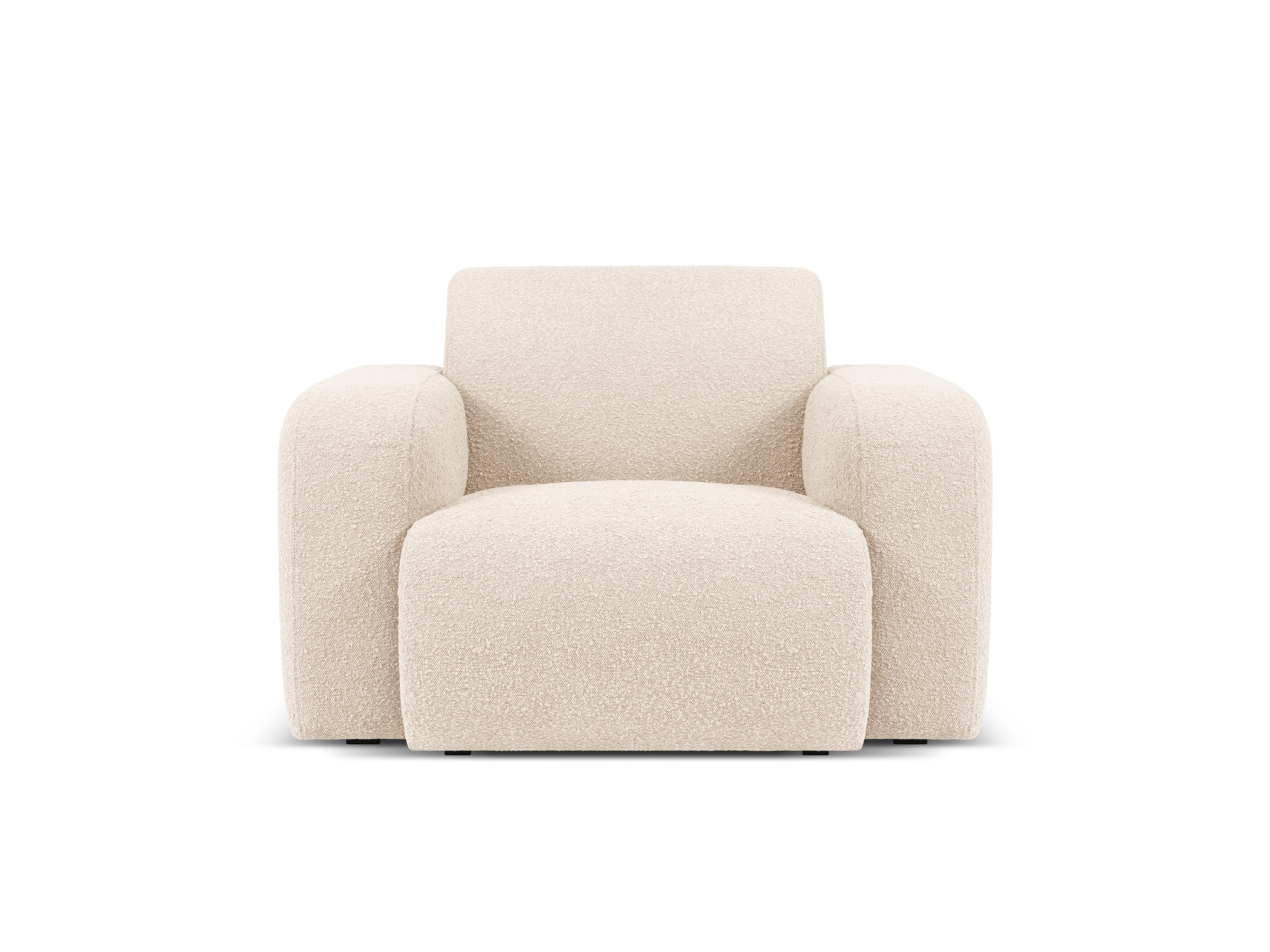 Fotel w tkaninie boucle MOLINO beżowy Micadoni Eye on Design