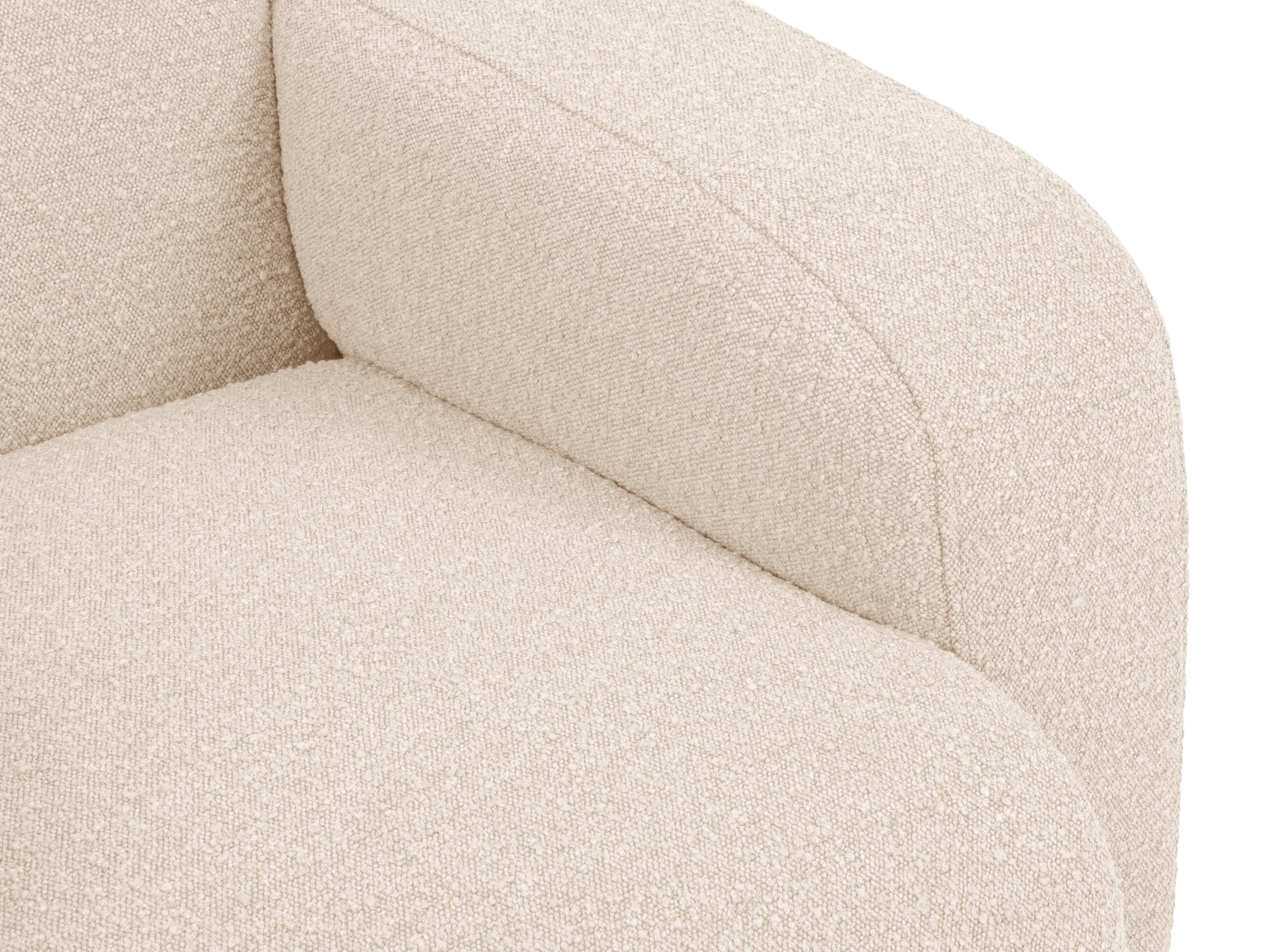 Fotel w tkaninie boucle MOLINO beżowy Micadoni Eye on Design