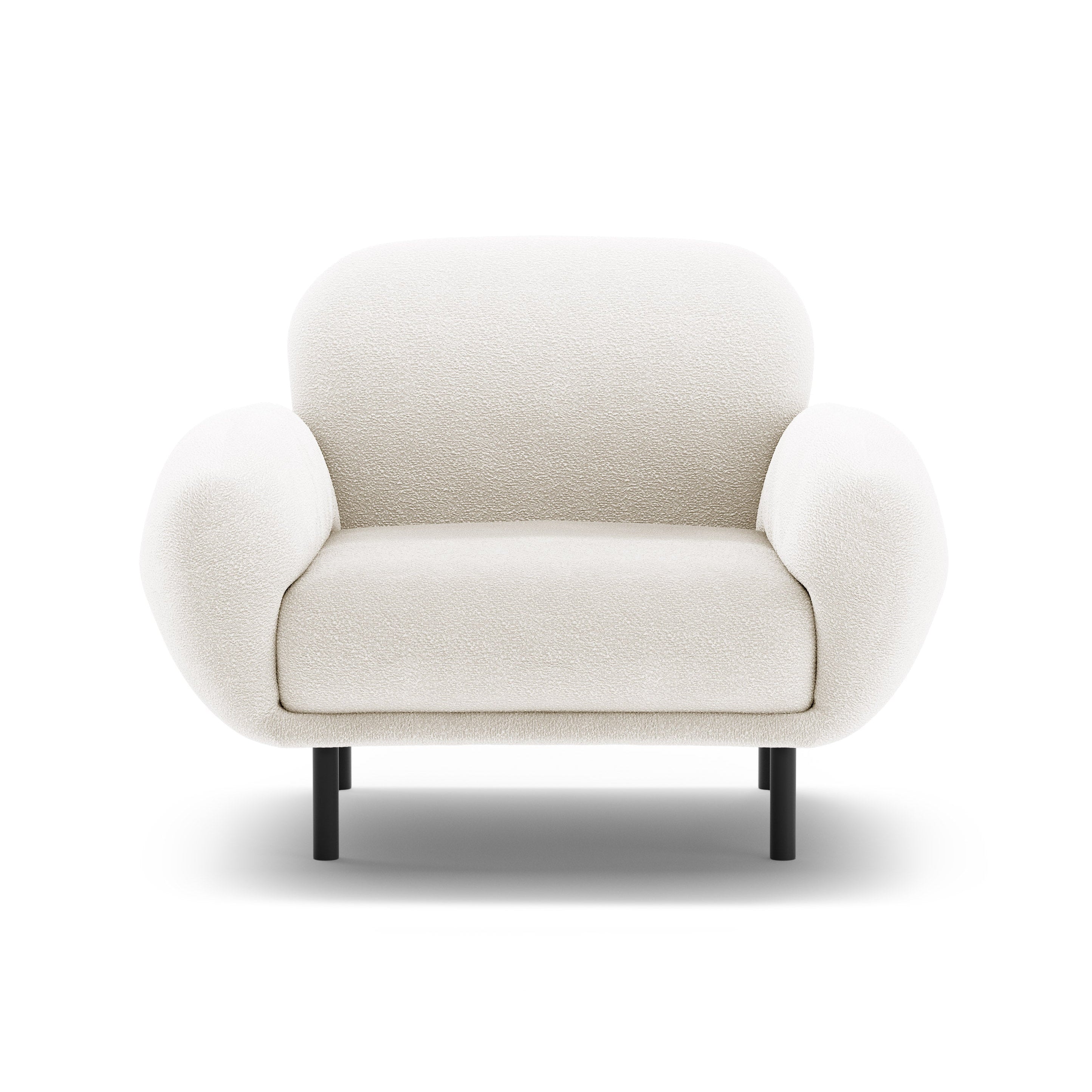 POPPY white boucle armchair