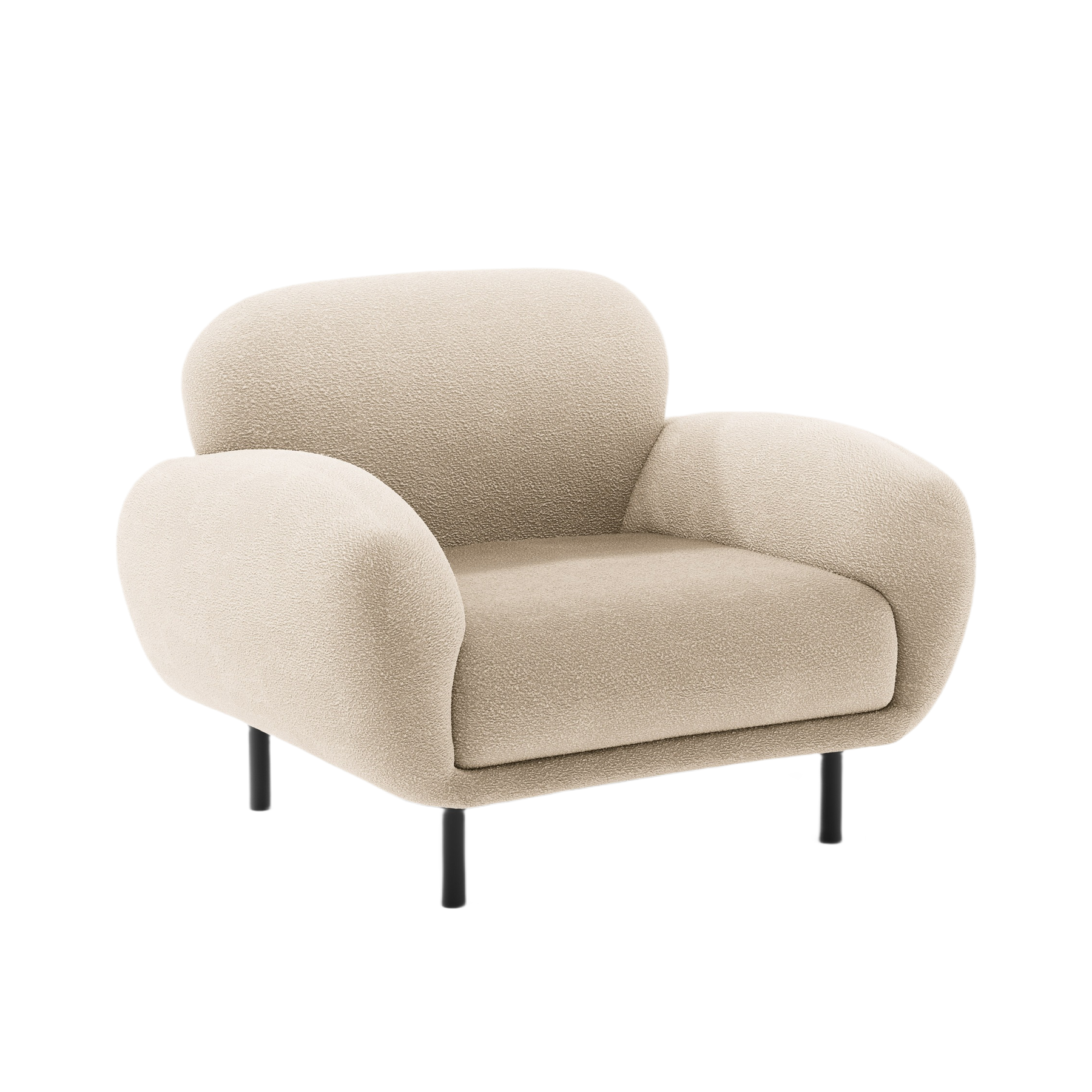 Poppy Beige Boucle Armchair