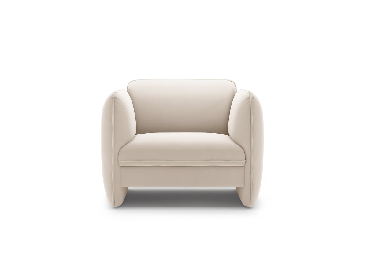 Samt-Sessel GEORGIA hellbeige