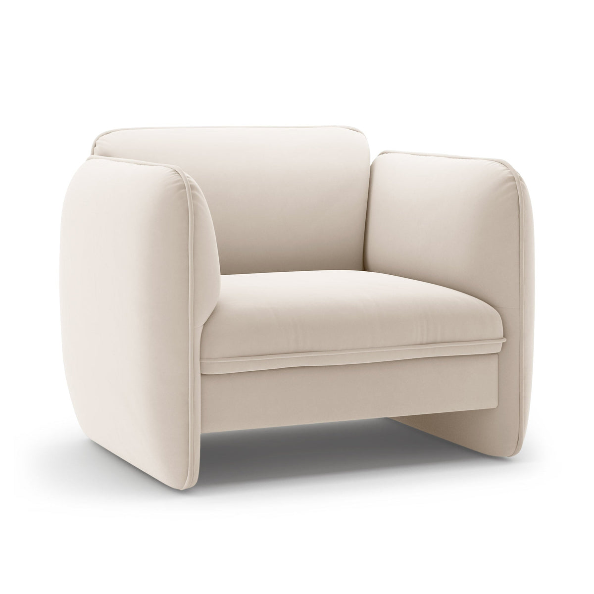 Samt-Sessel GEORGIA hellbeige