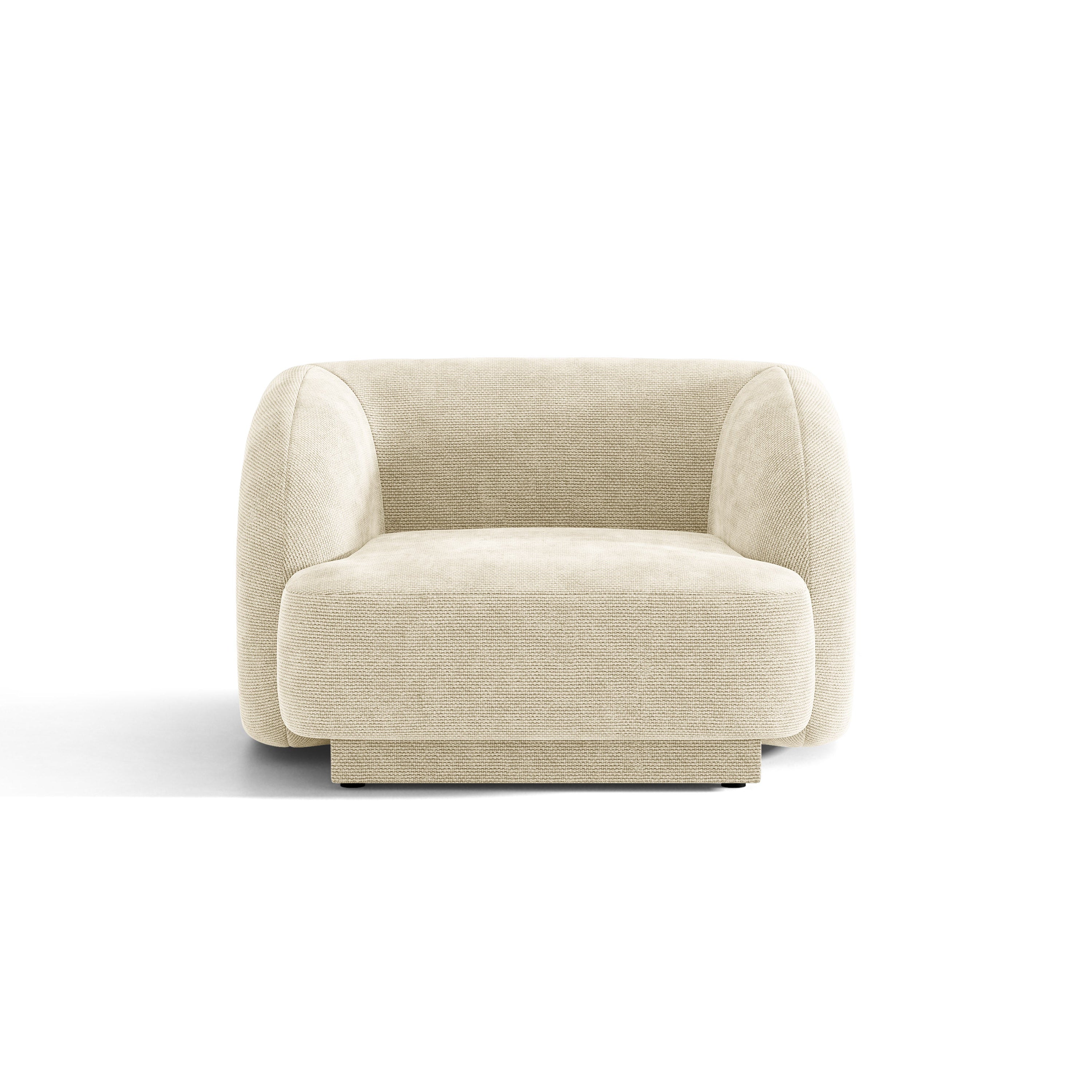 Sessel MILEY hellbeige schimmerndes Chenille