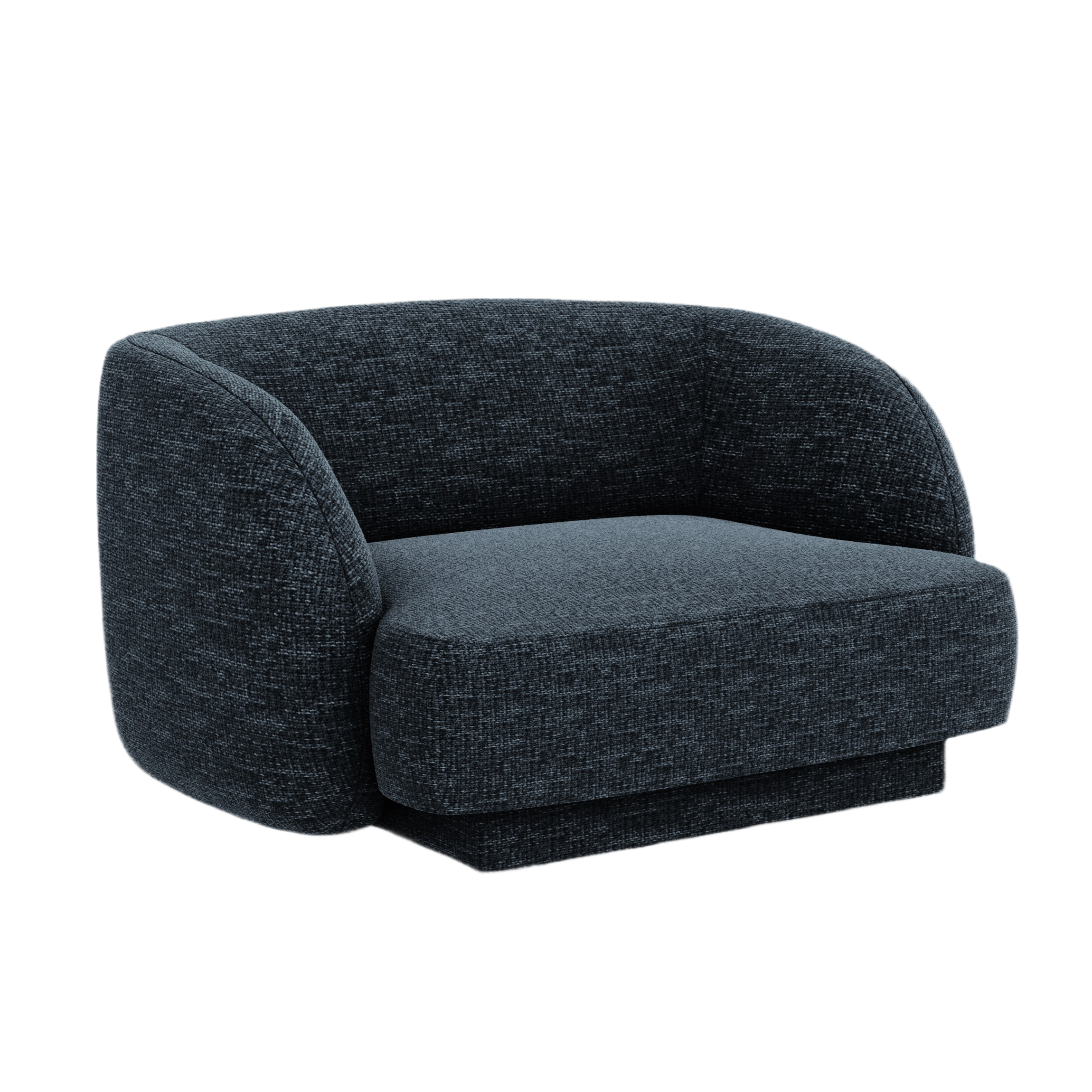 Armchair in the Miley navy blue szenil fabric