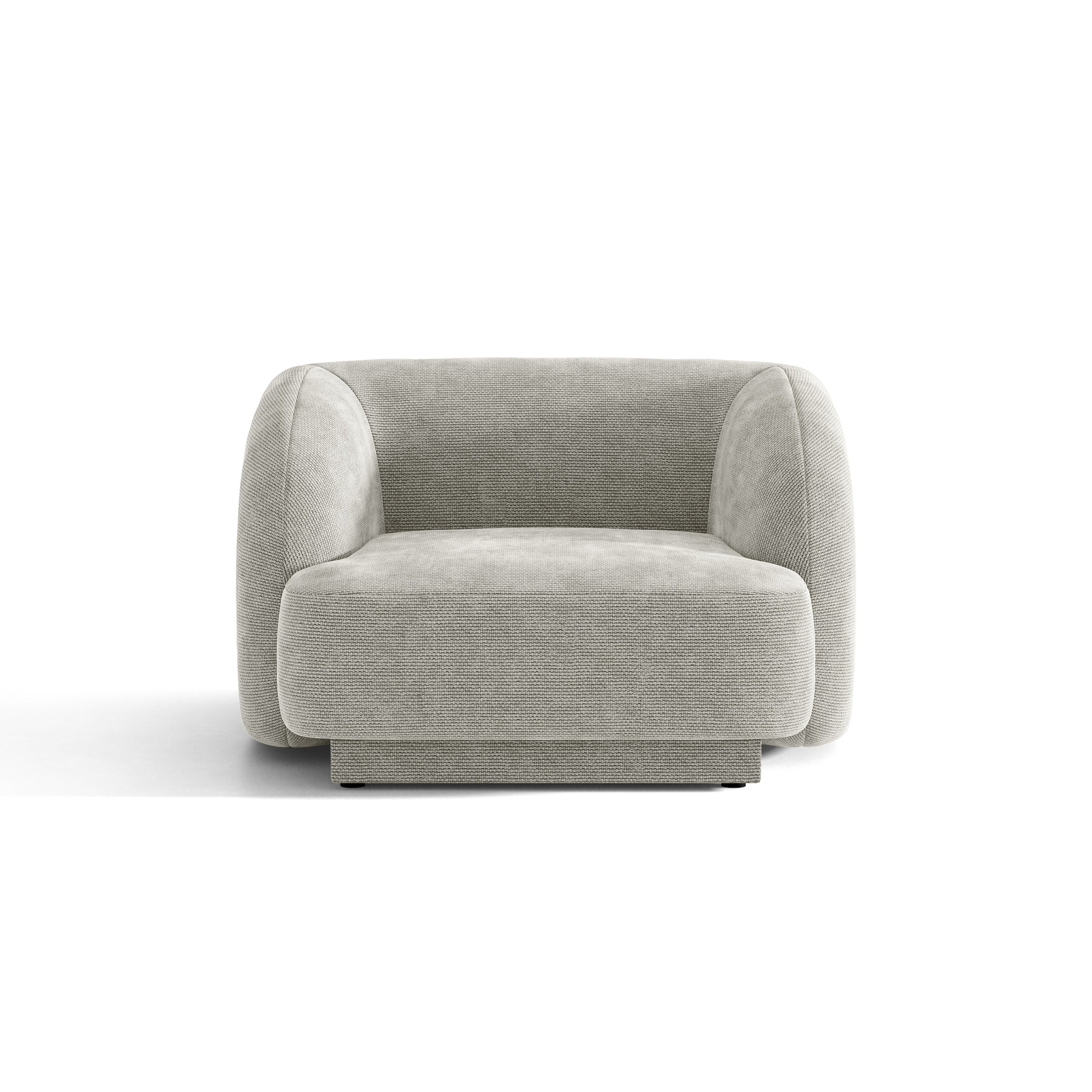 Sessel MILEY hellgrau Chenille seidig