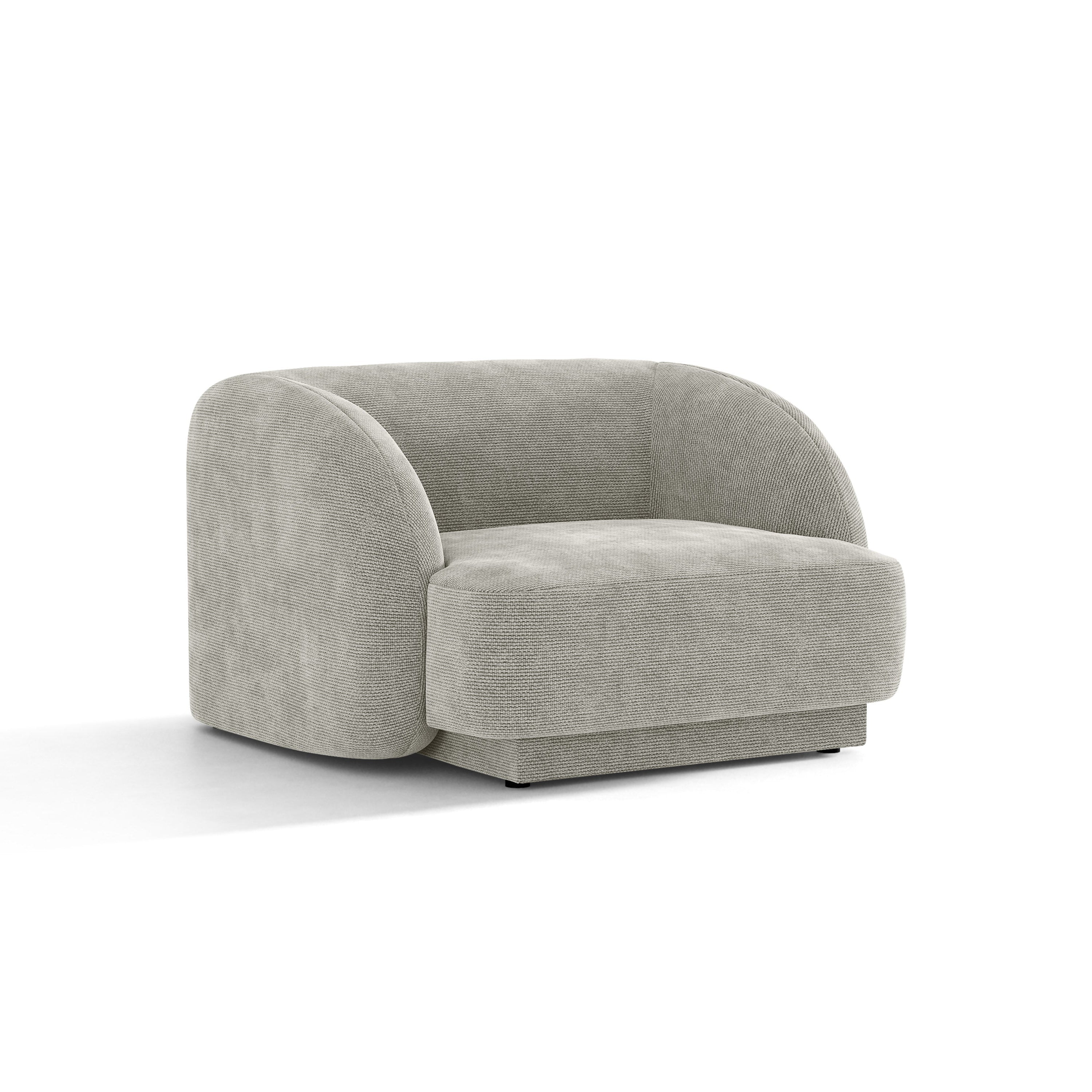 Sessel MILEY hellgrau Chenille seidig