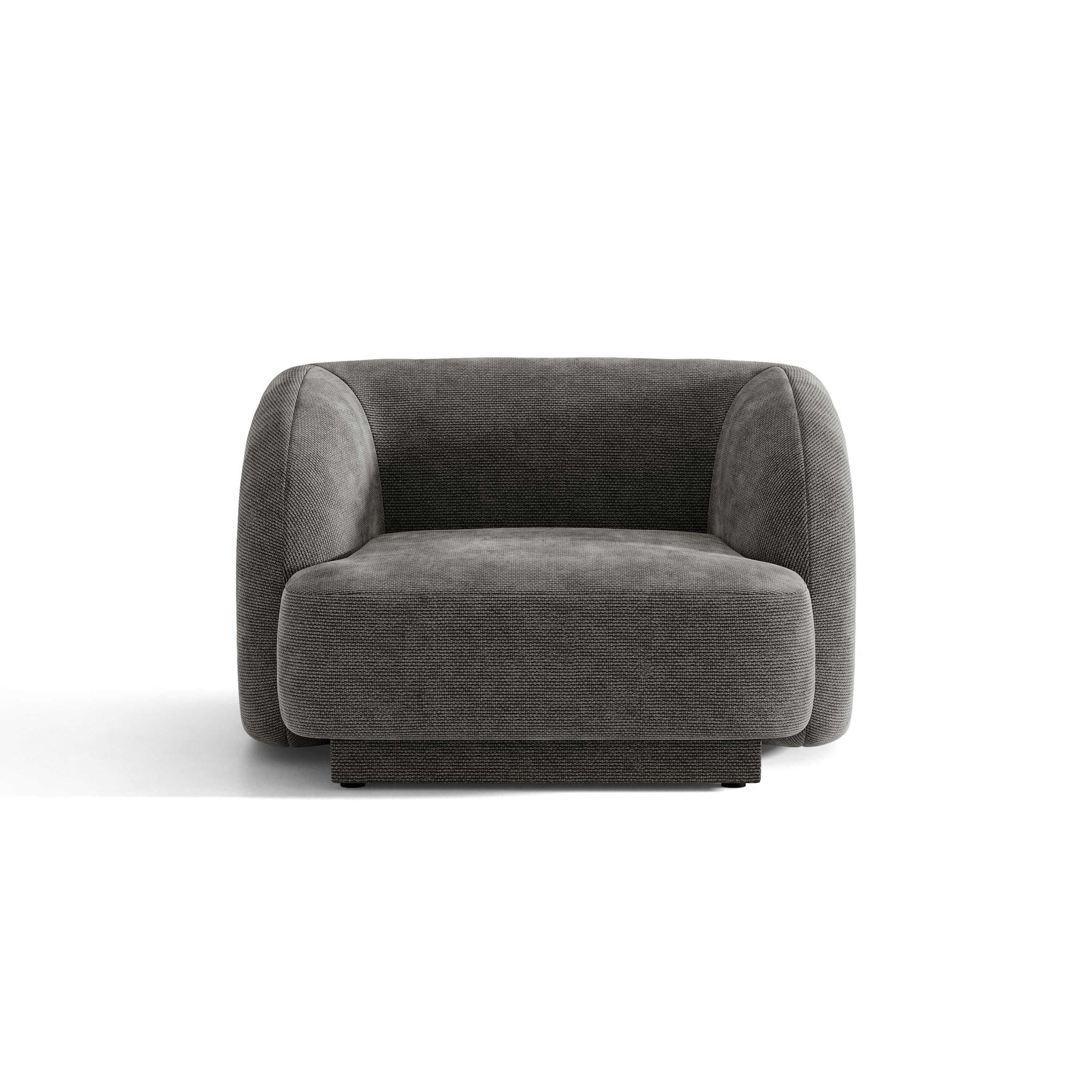 Sessel MILEY graues Chenille seidig