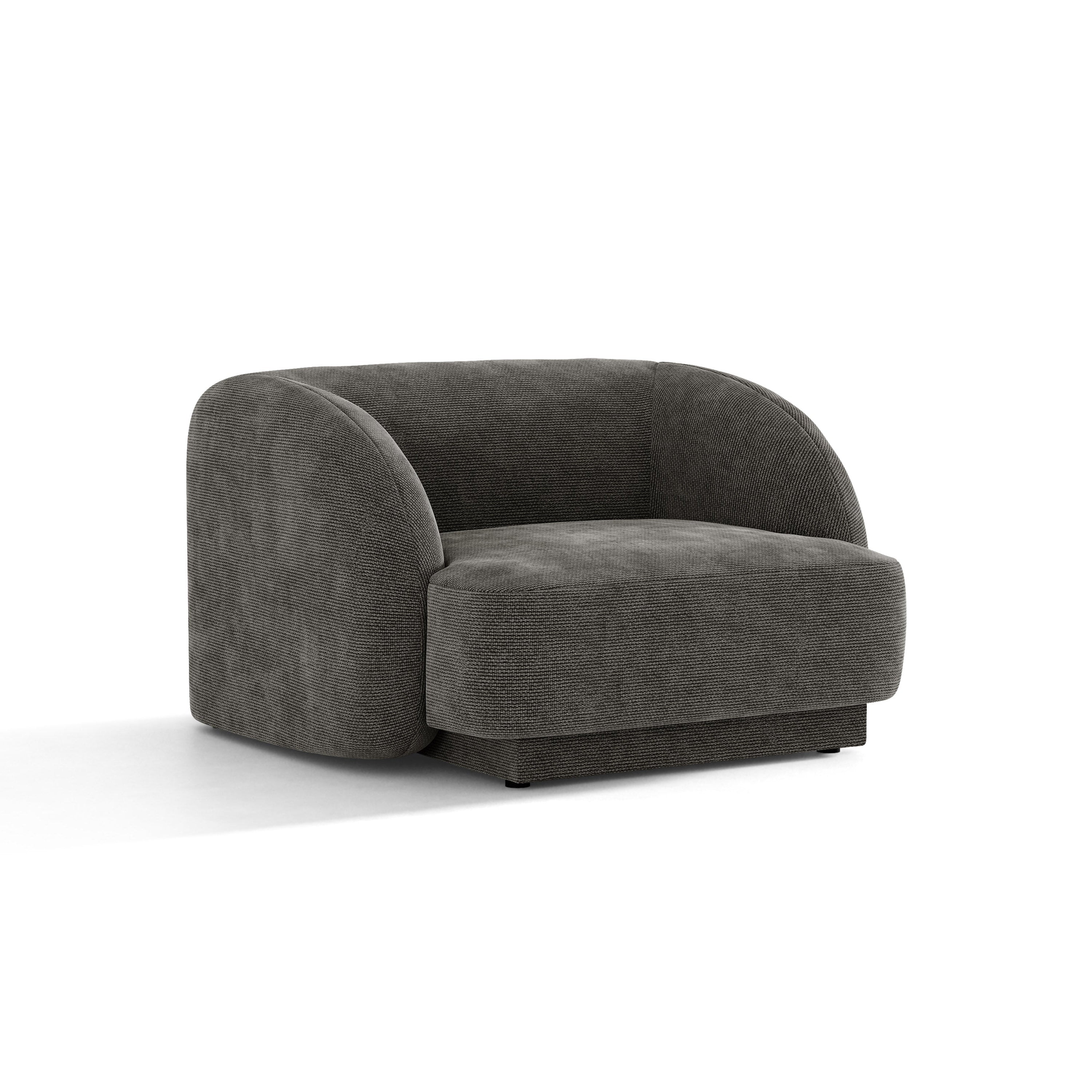 Sessel MILEY graues Chenille seidig