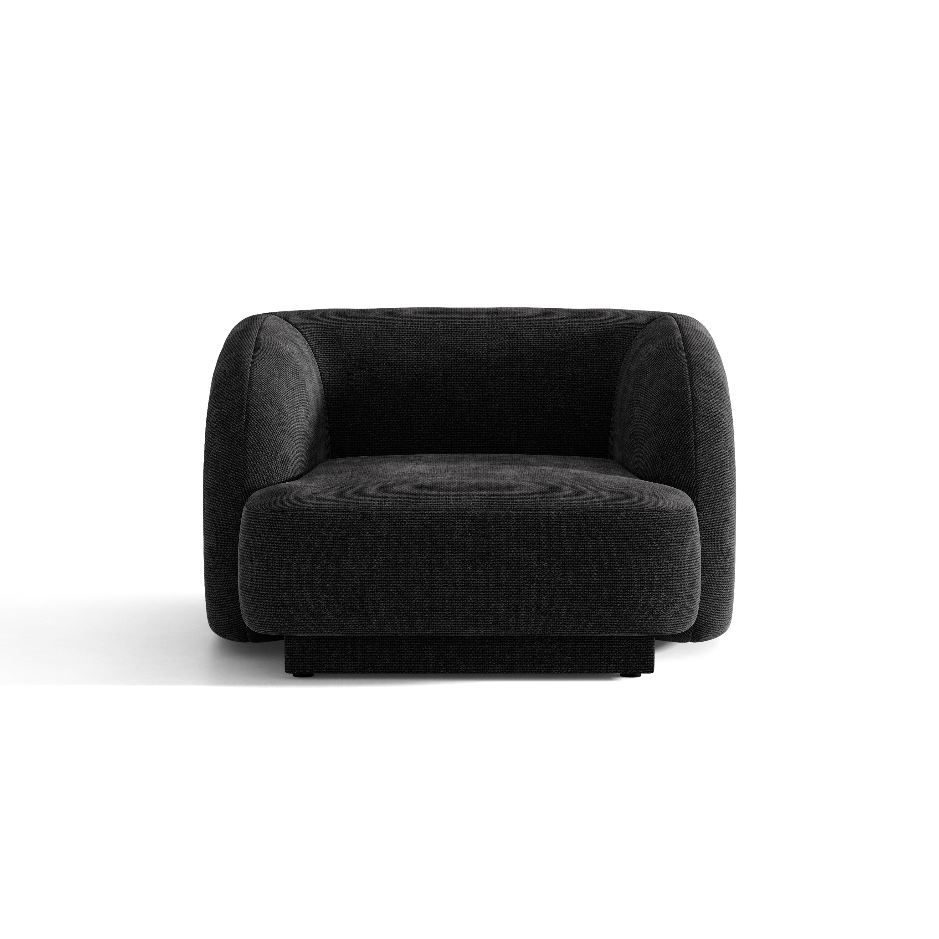 Sessel MILEY schwarzes Chenille seidig