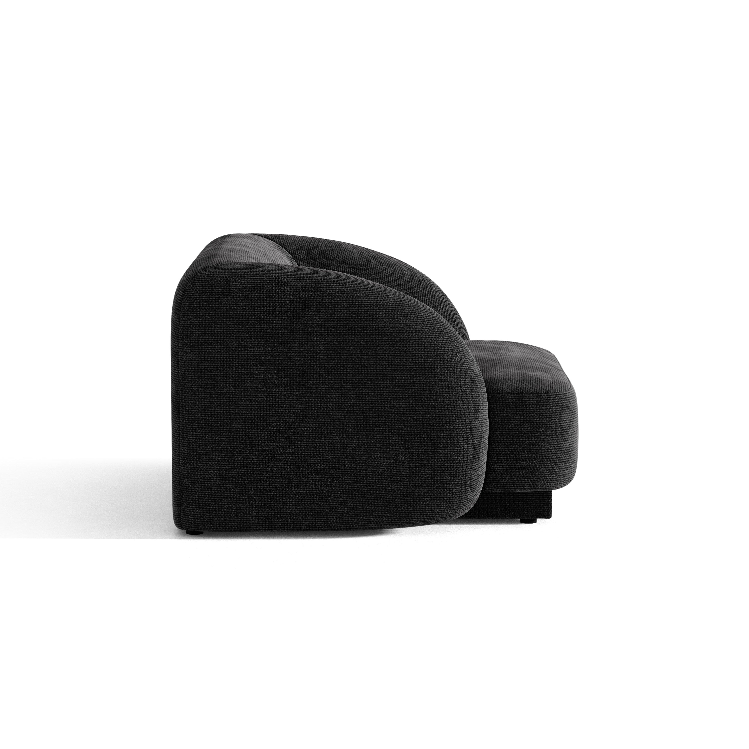 Sessel MILEY schwarzes Chenille seidig
