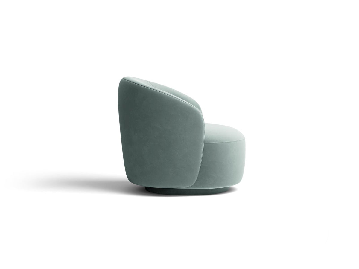 Fotel obrotowy aksamitny LETIZIA jasny niebieski – ujęcie 9