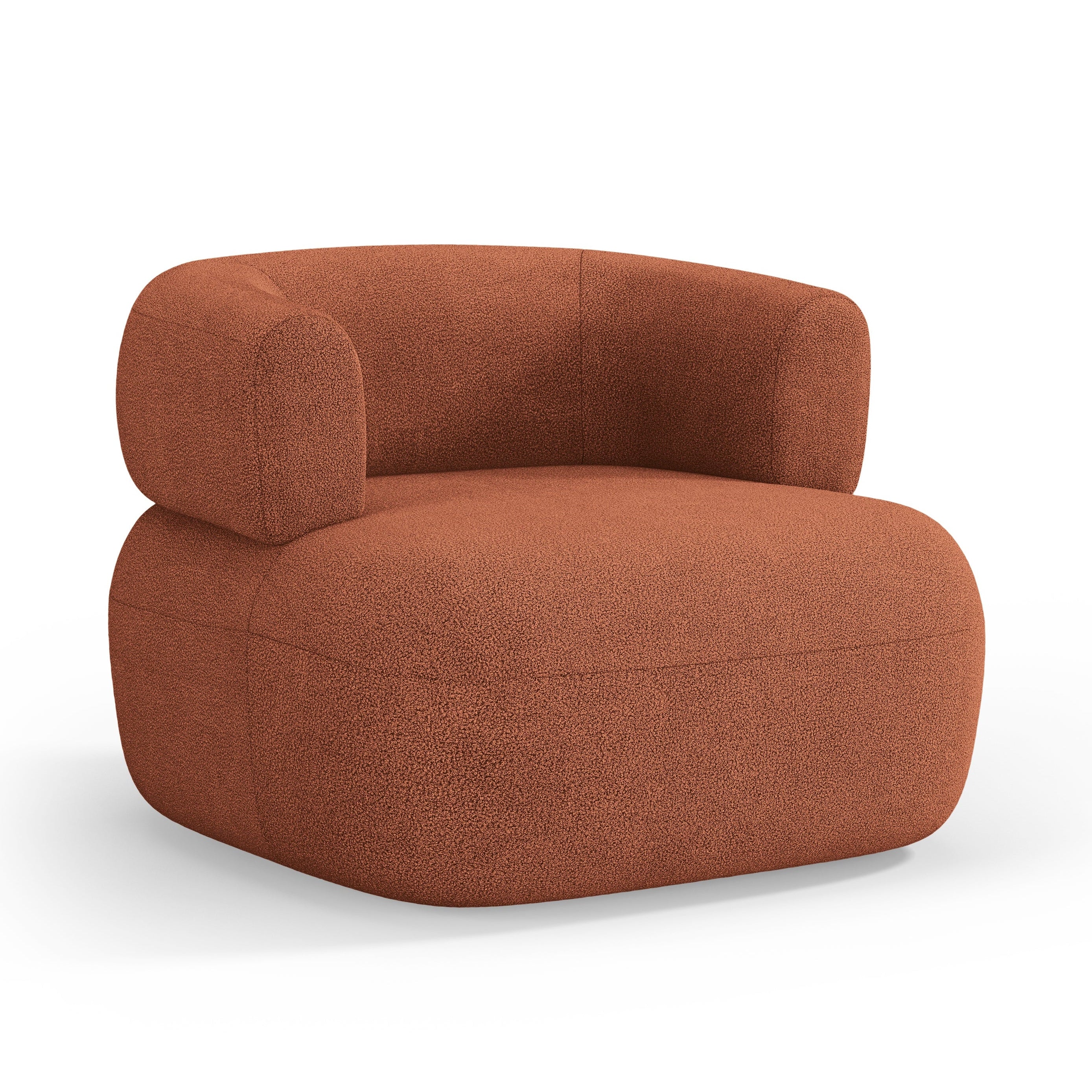 Sessel JENNY ziegelrot Boucle