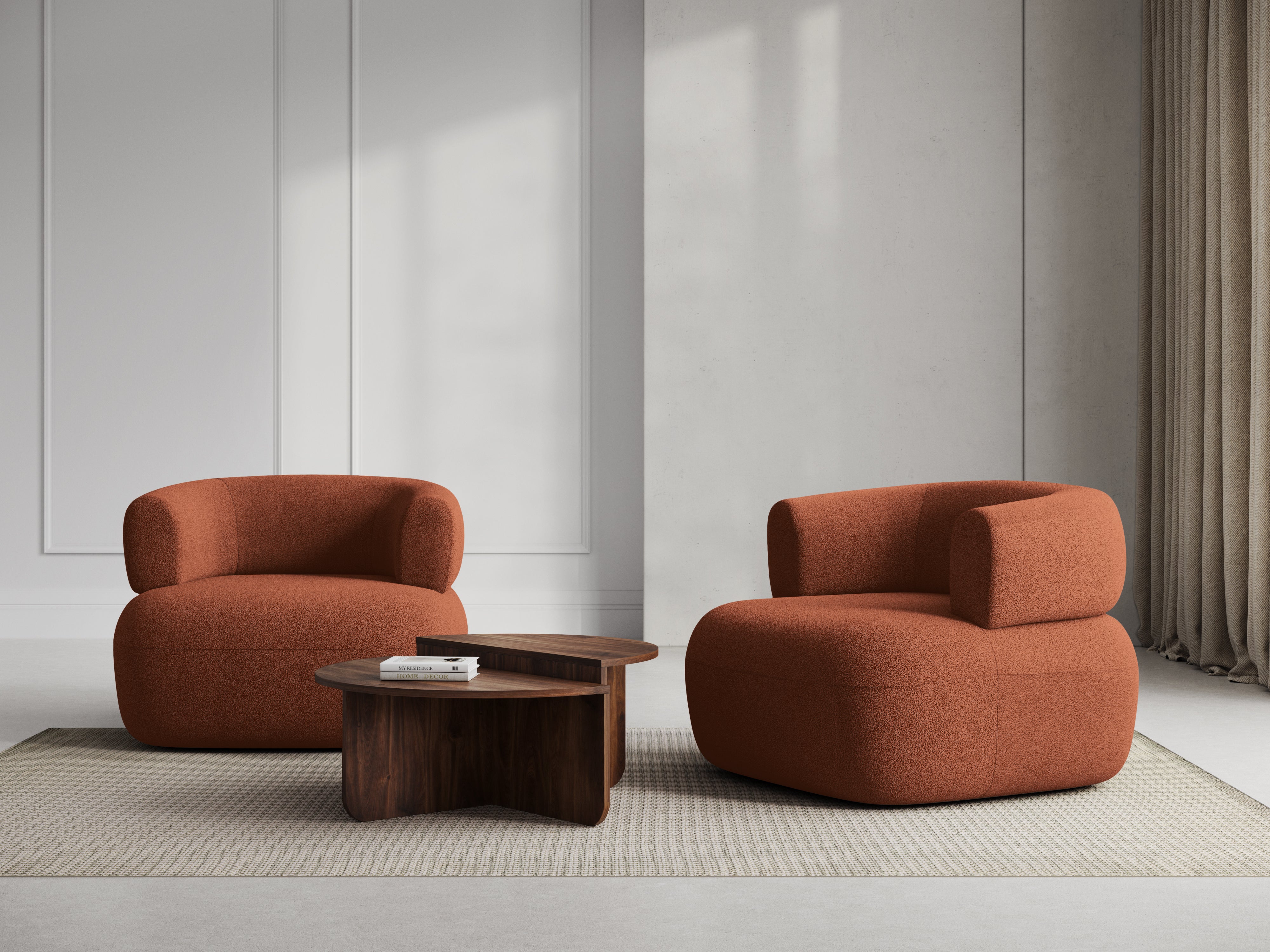 Sessel JENNY ziegelrot Boucle