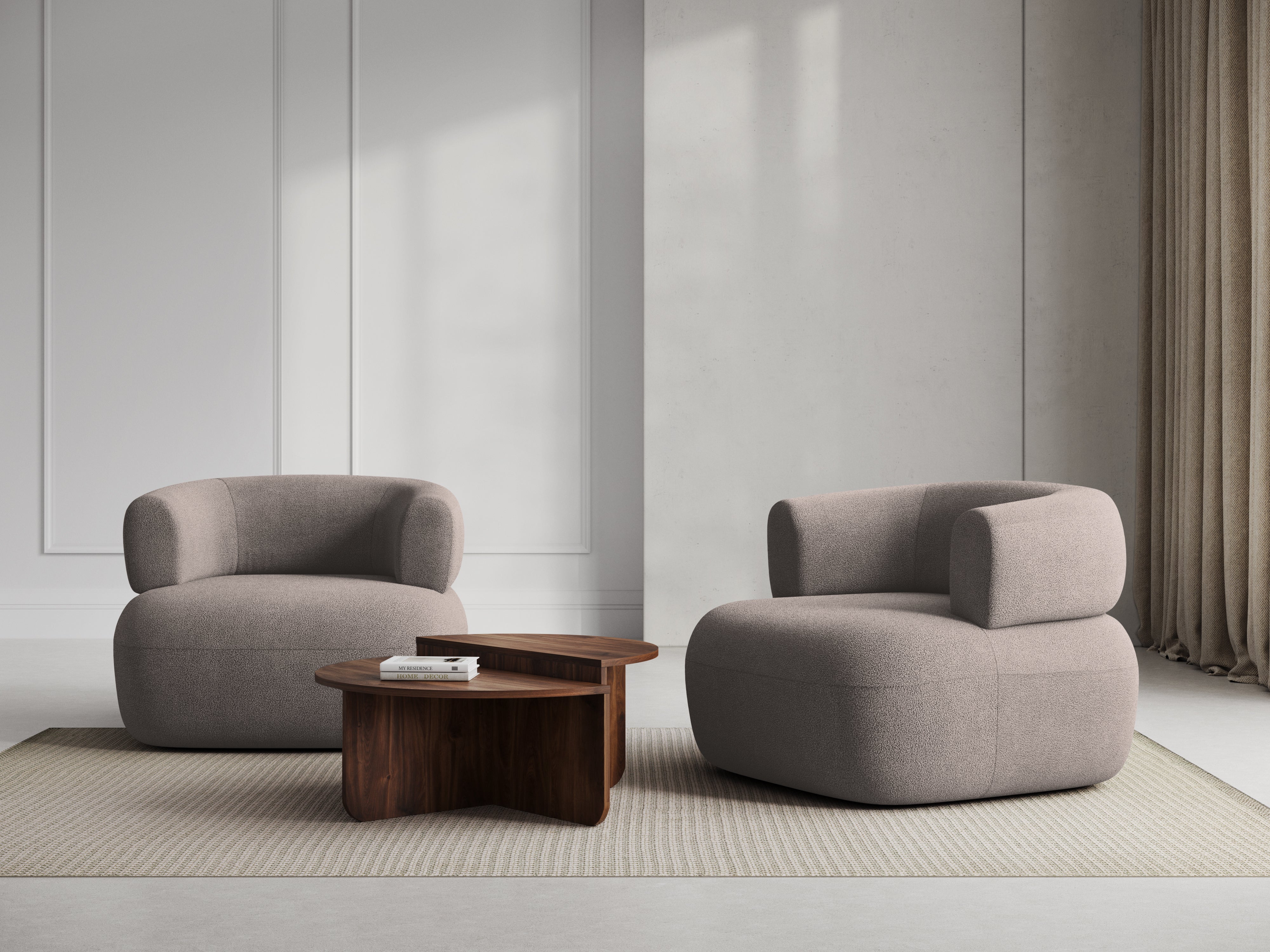 Sessel JENNY hellbraun Boucle