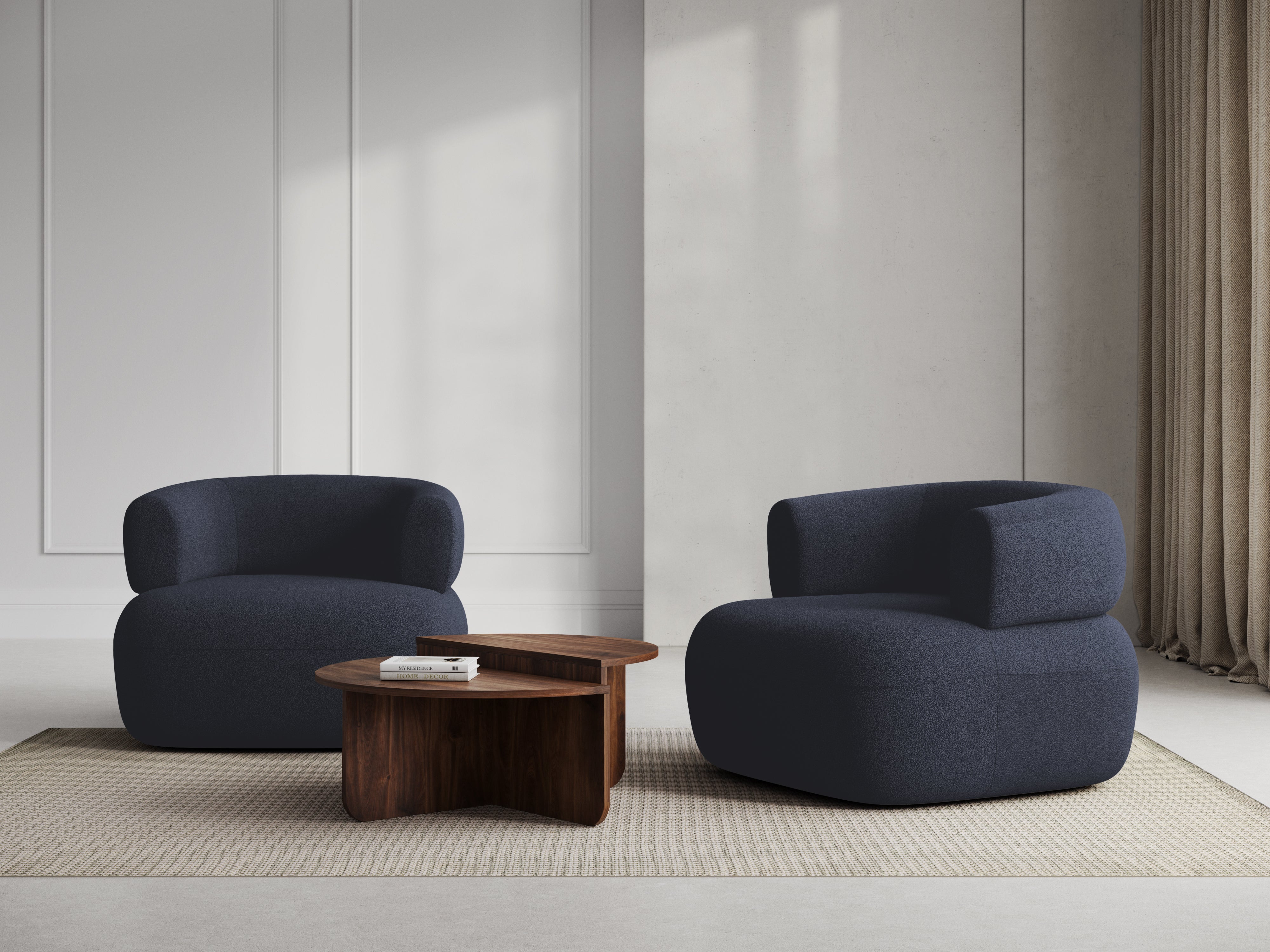 Sessel JENNY dunkelblau Boucle