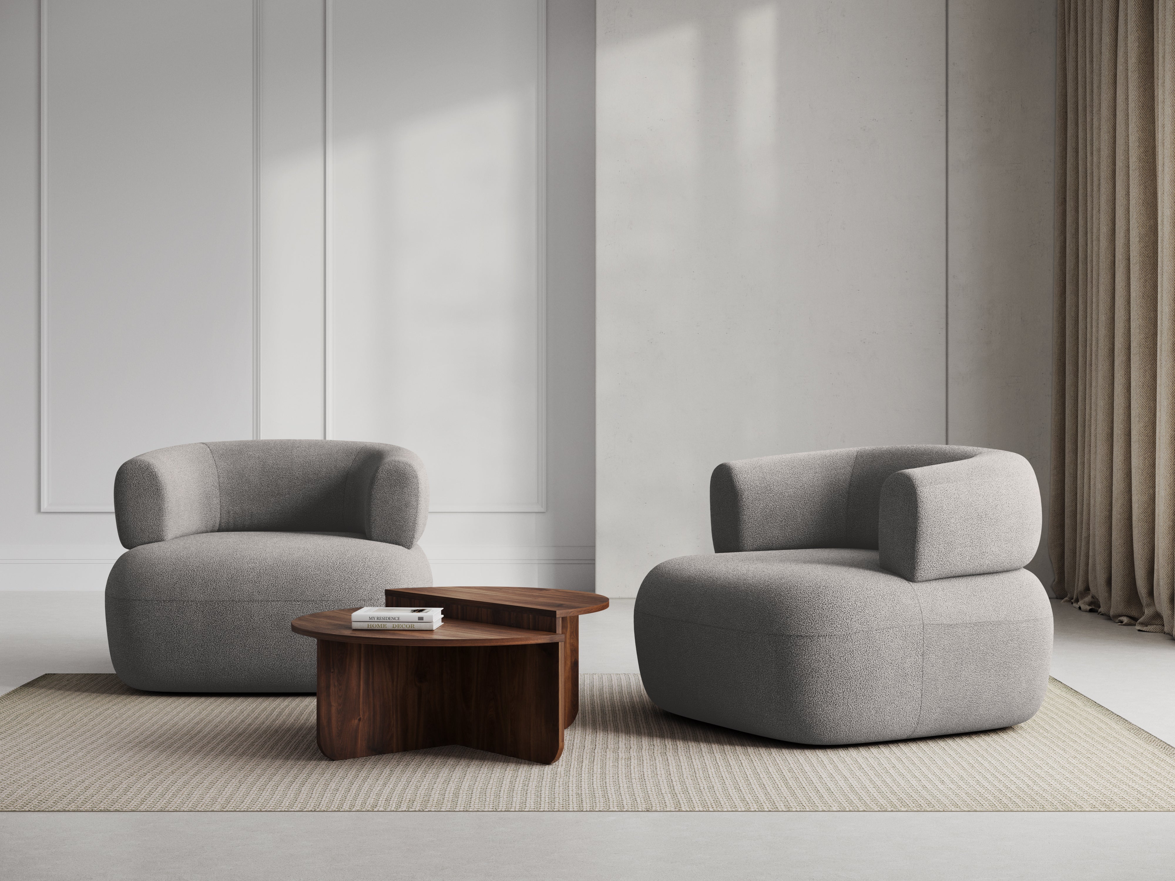 Sessel JENNY hellgrau Boucle
