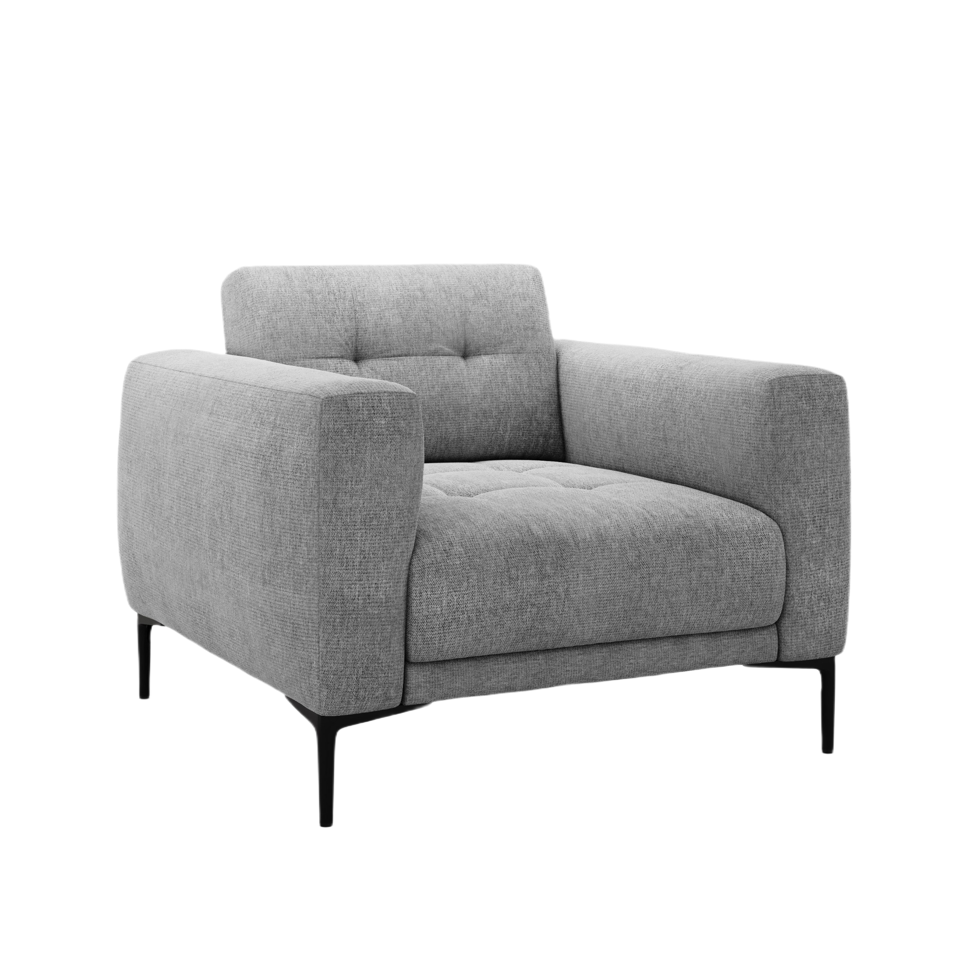 Sessel BEMY graues Chenille