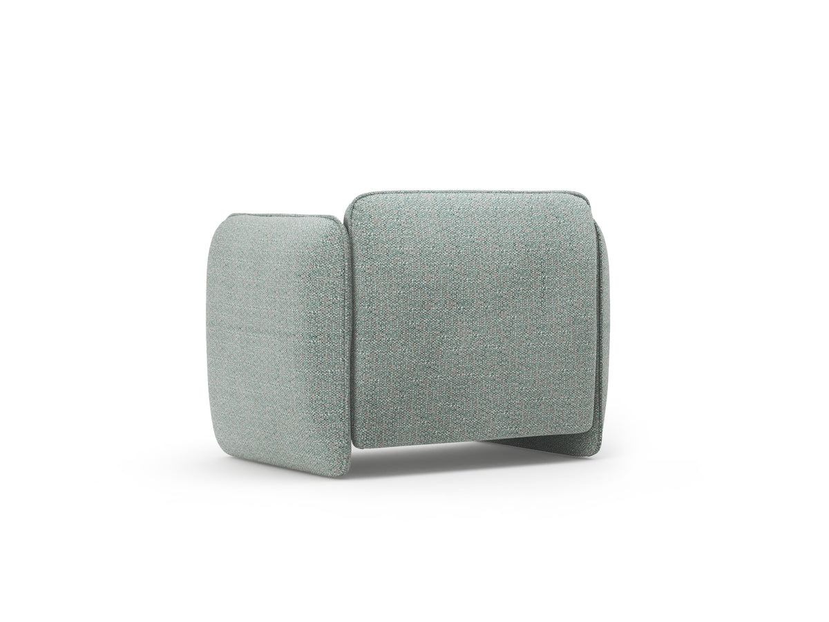 Stuhl GEORGIA gedämpftes blaues Chenille