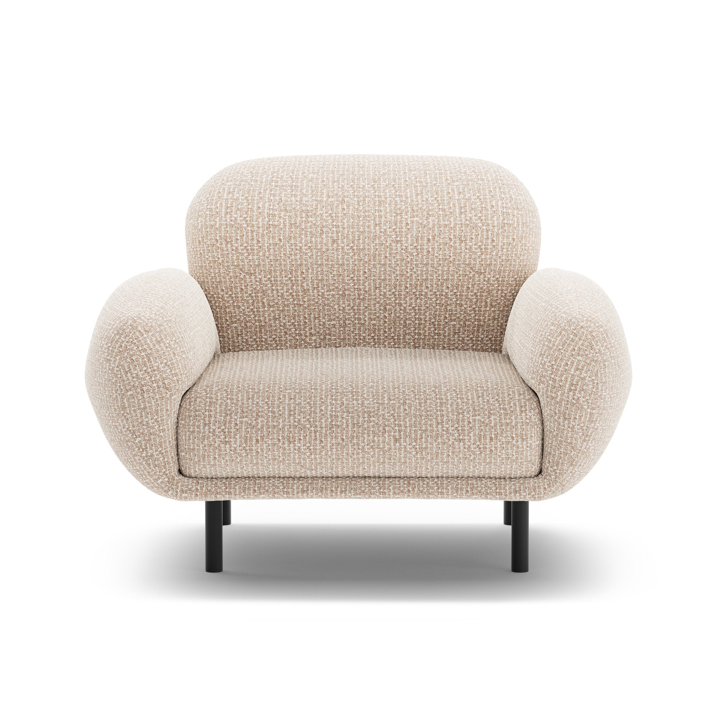 POPPY sand chenille armchair