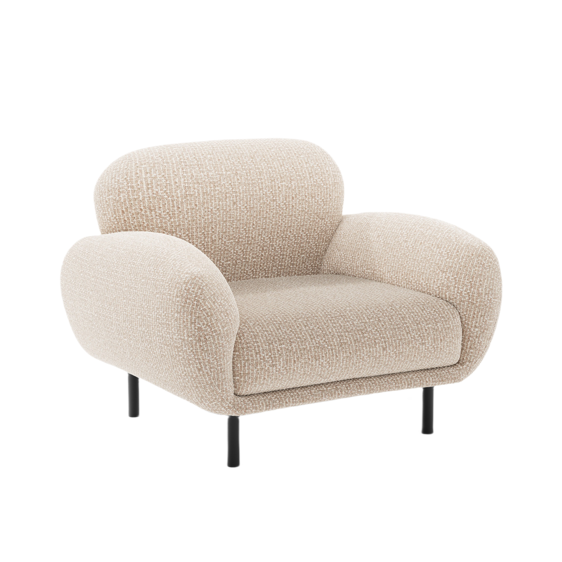 POPPY sand chenille armchair