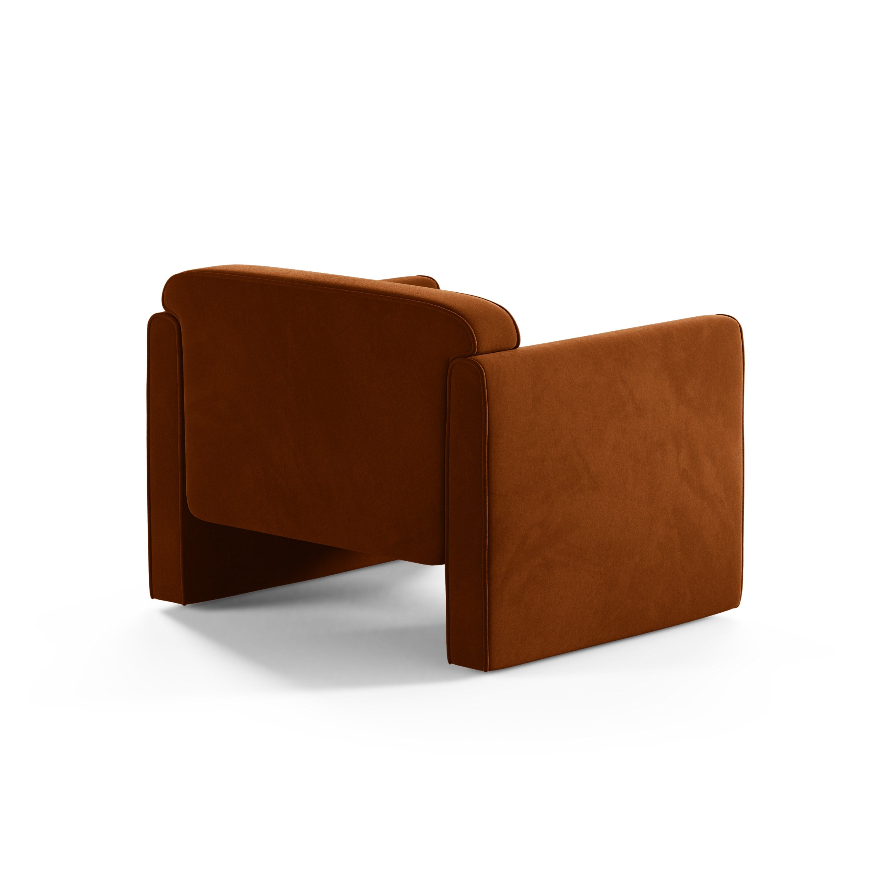 Velvet Armchair ABBY Terracotta