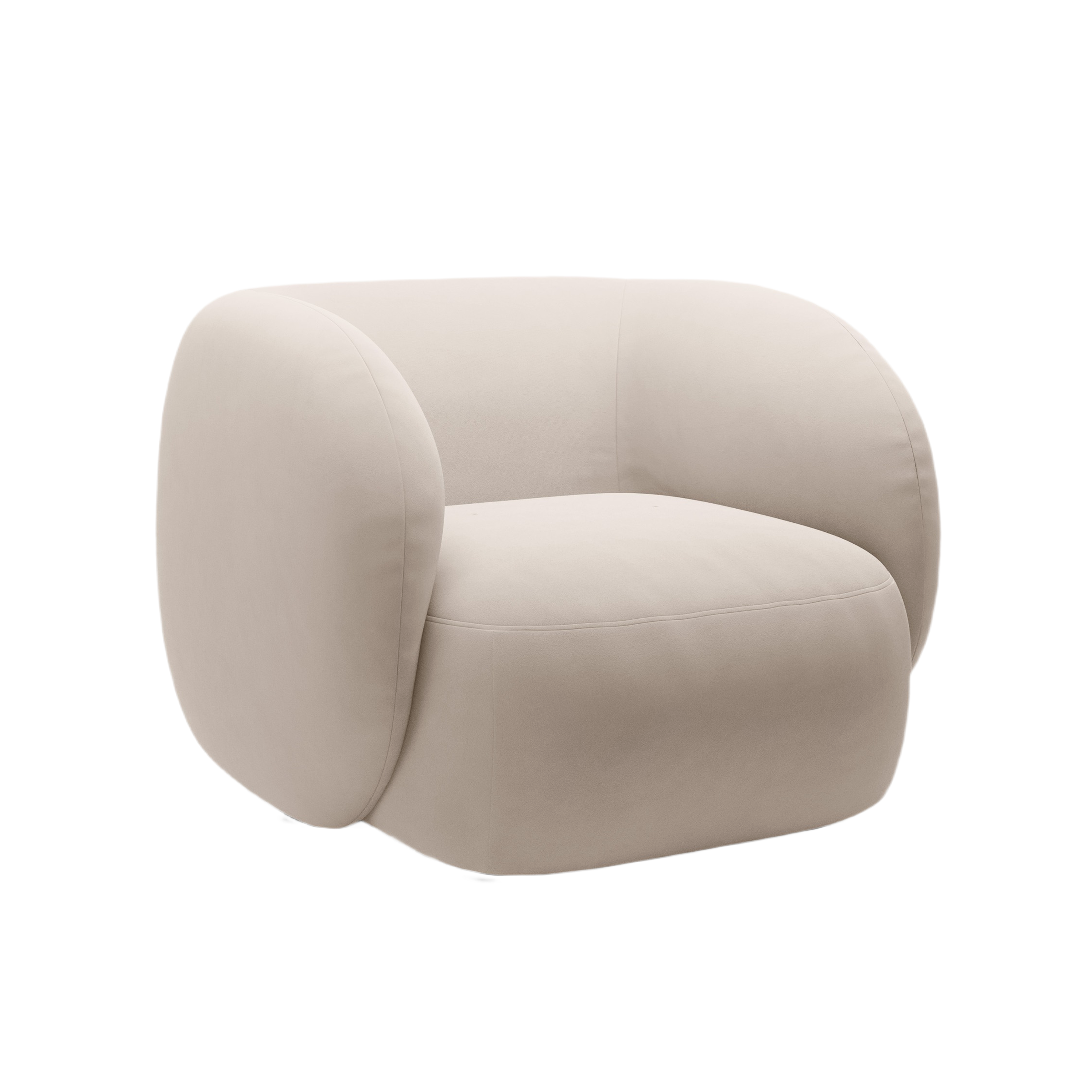 Velvet armchair KATE beige
