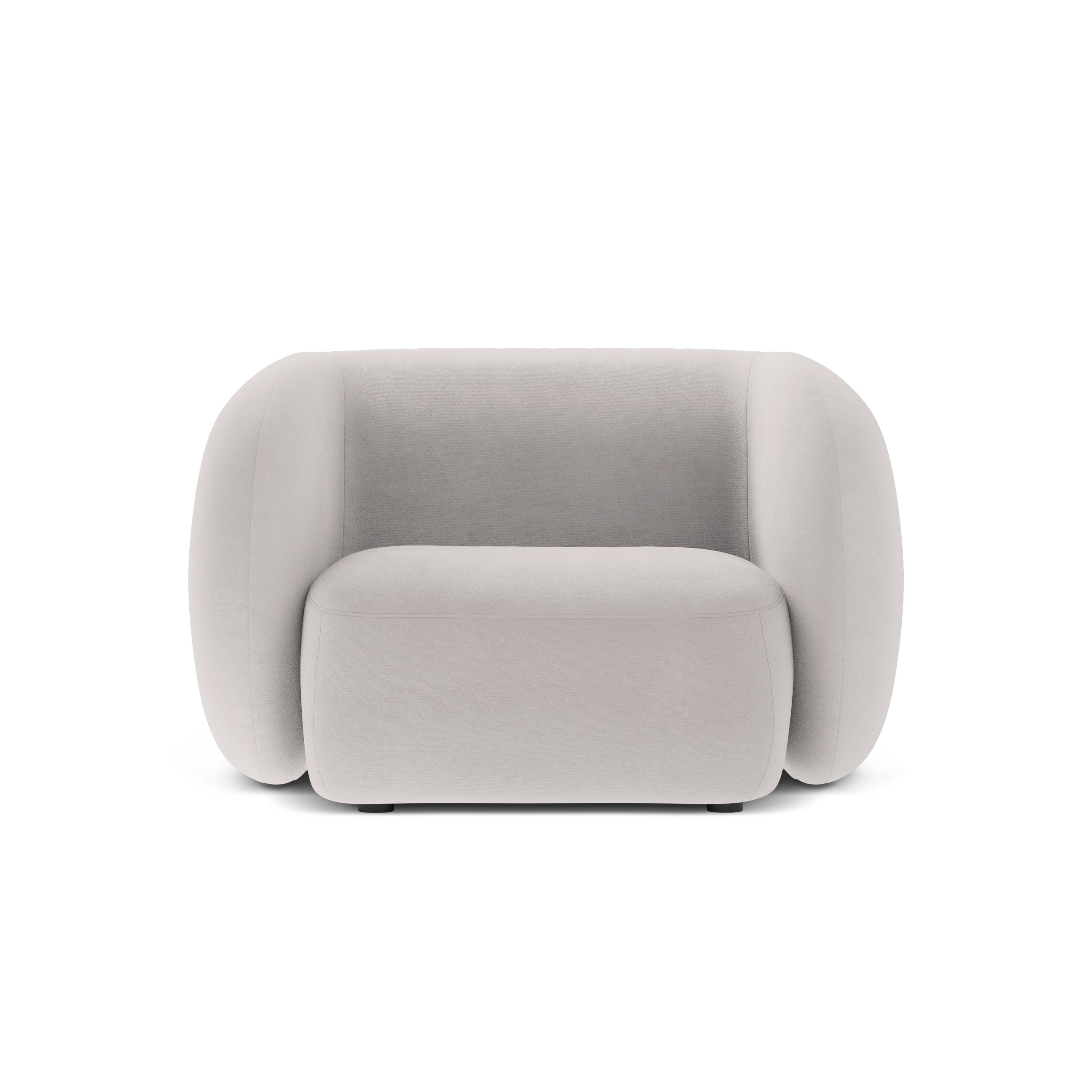 Velvet armchair KATE light gray