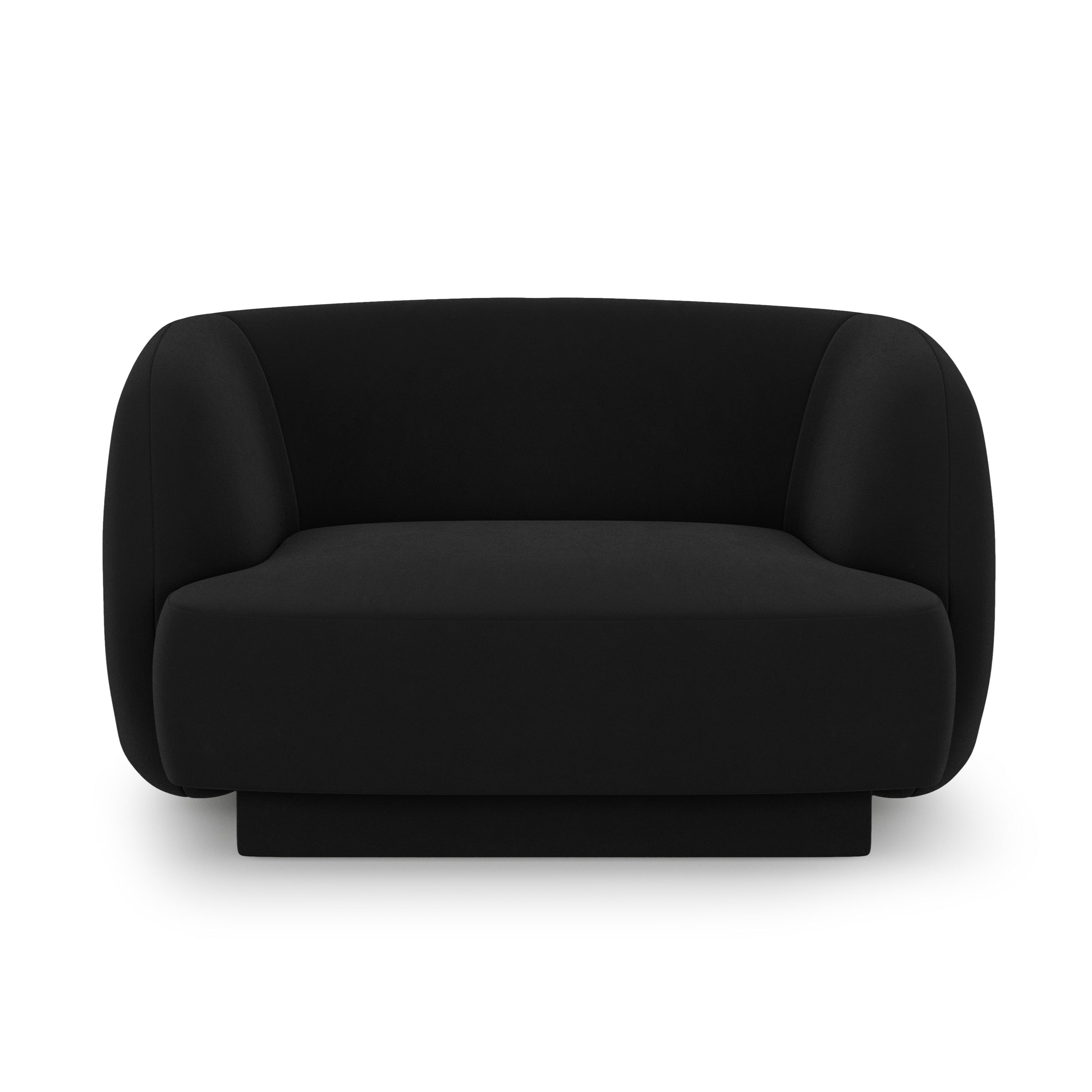 Fotel aksamitny MILEY czarny Micadoni    Eye on Design