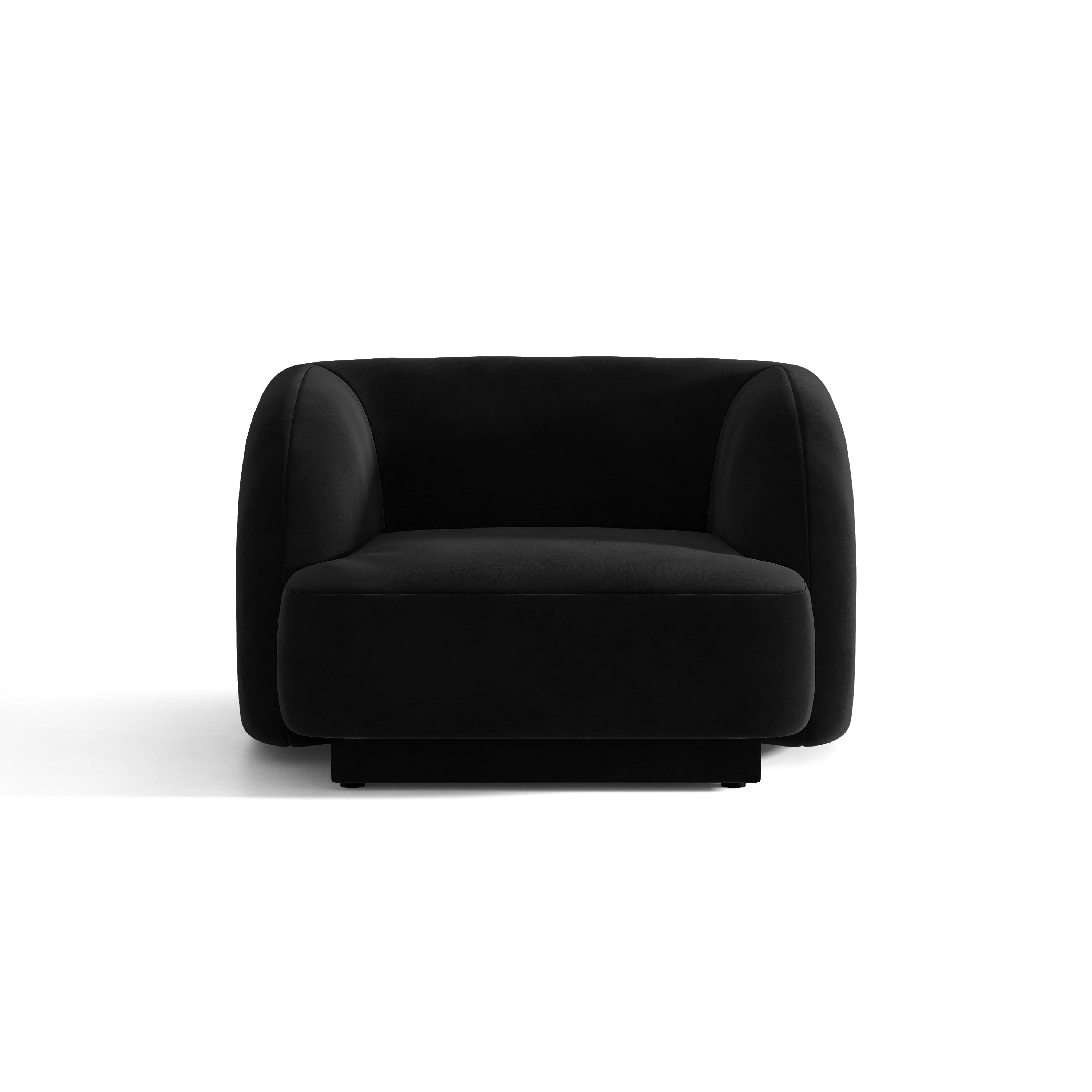 Miley Black Samt Sessel