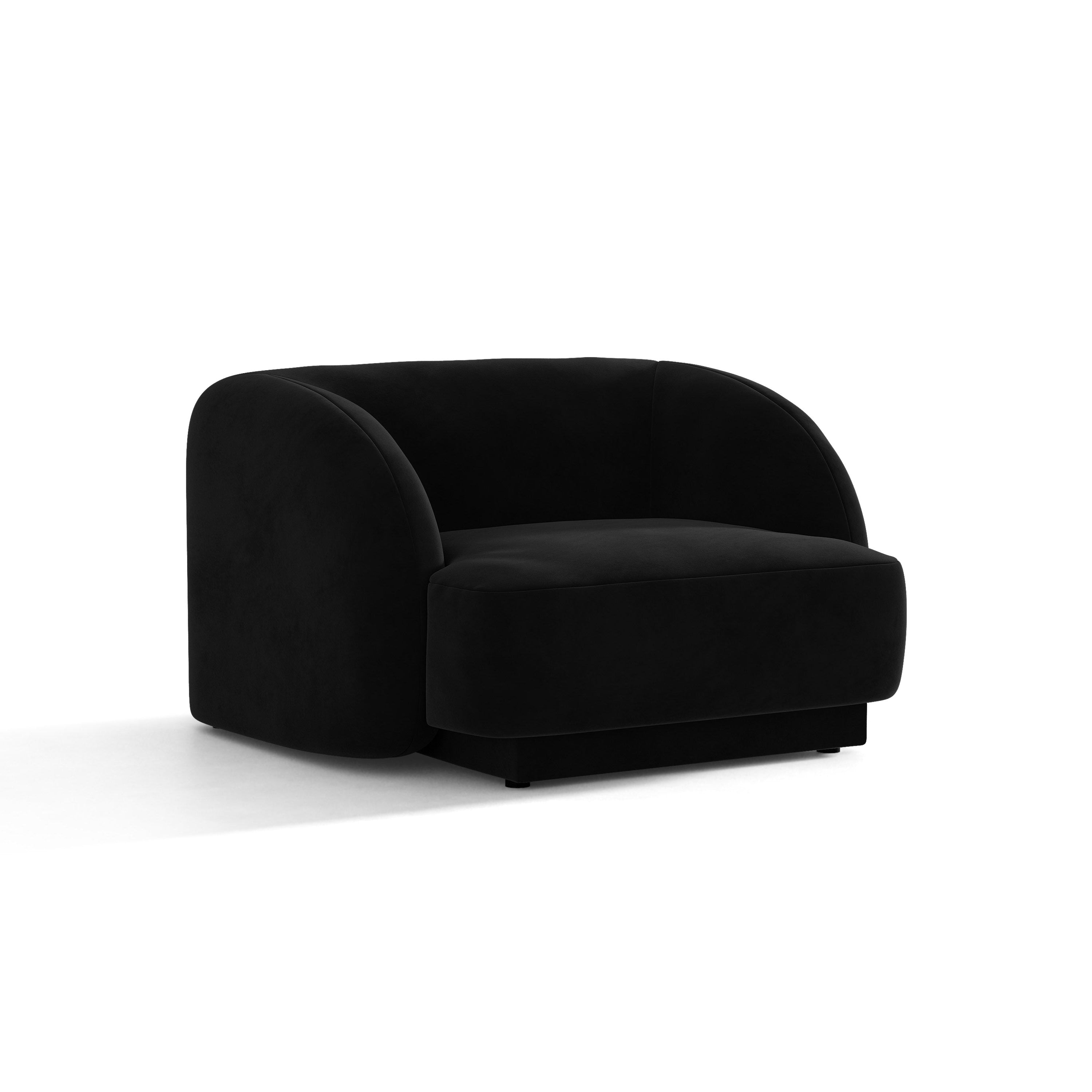 Miley Black Samt Sessel
